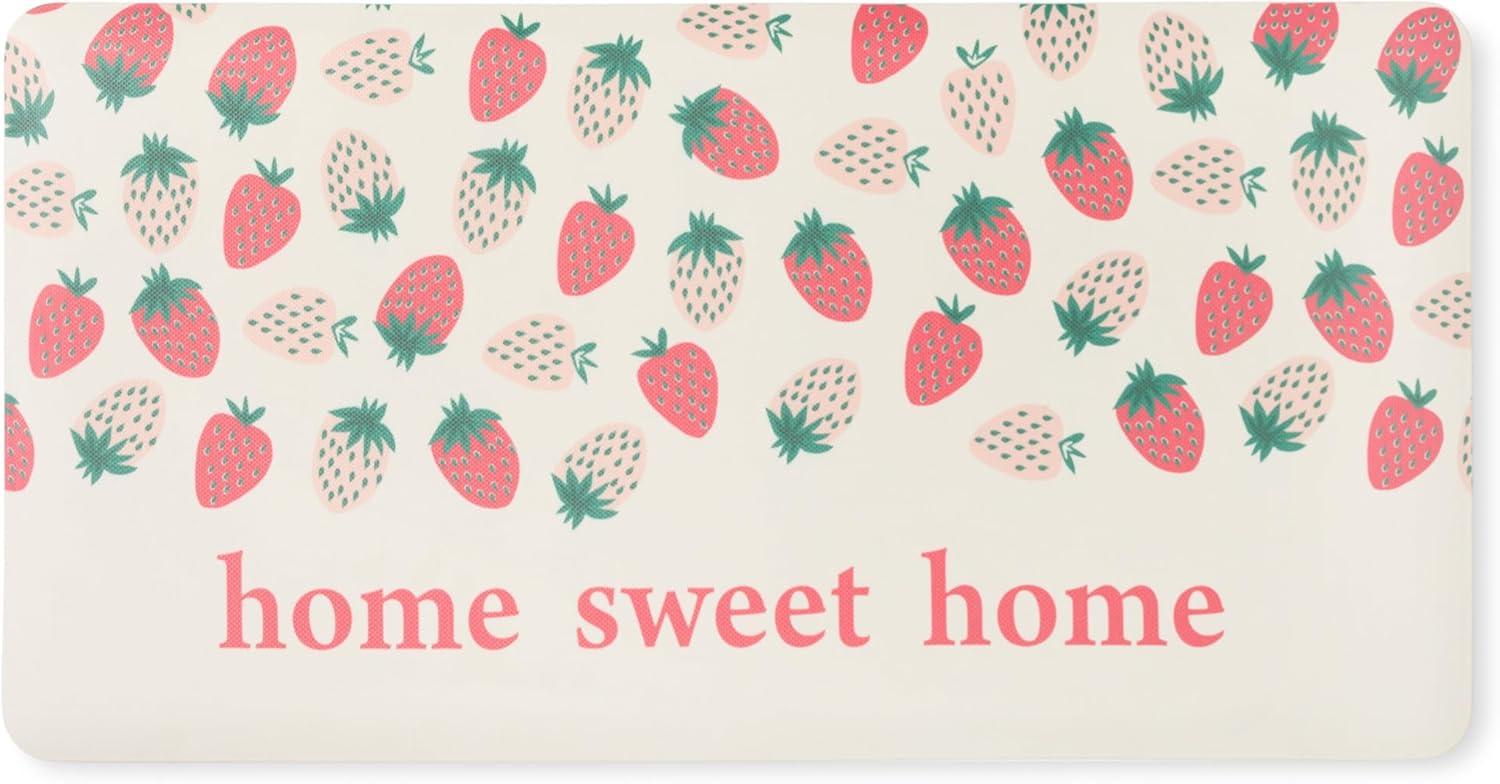 Sur La Table Kitchen Essentials SUR LA TABLE KITCHEN ESSENTIALS Home Sweet Home Quirky Strawberries Fruit Kitchen Mat Cream