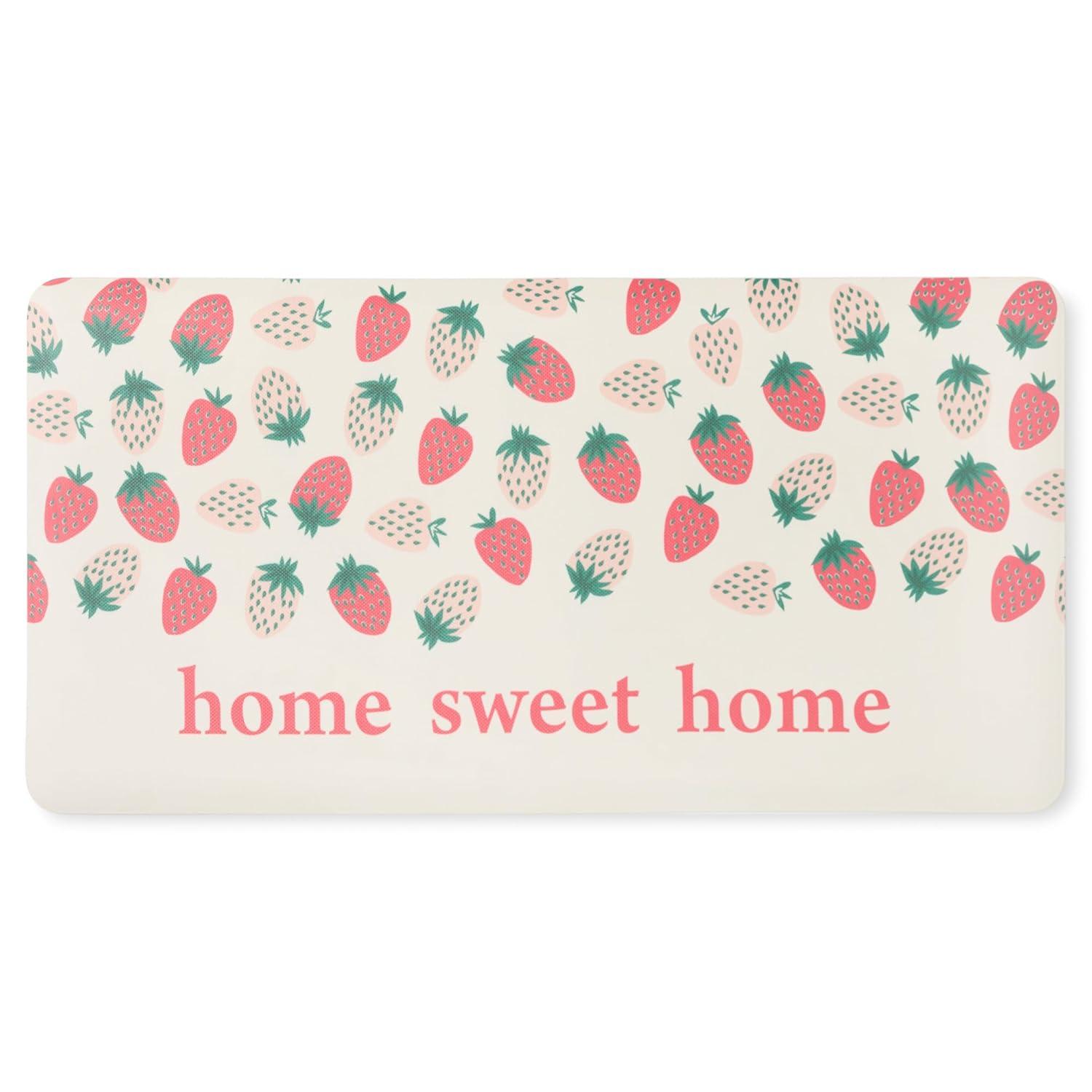 Sur La Table Kitchen Essentials SUR LA TABLE KITCHEN ESSENTIALS Home Sweet Home Quirky Strawberries Fruit Kitchen Mat Cream