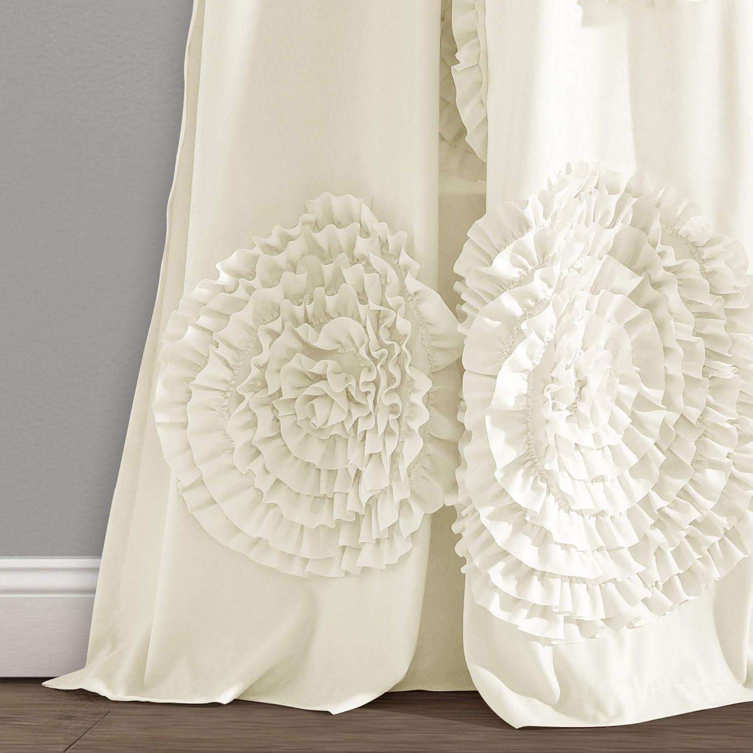 Lush Decor Synthetic Semi Sheer Single Curtain Panel Single Panel
