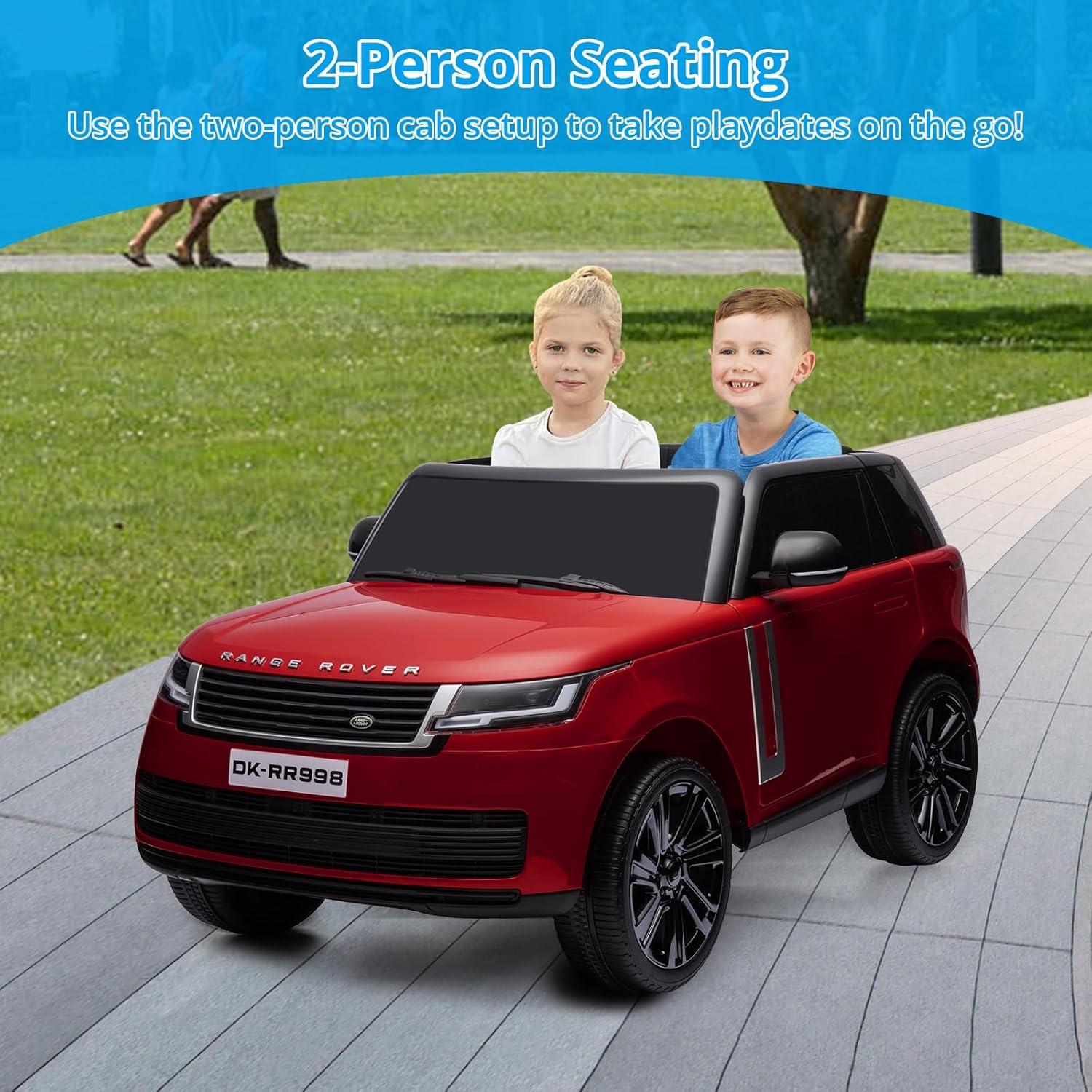 24V 2-Seater Licensed Land Rover Ride On Car Toy w/Parent Remote Control