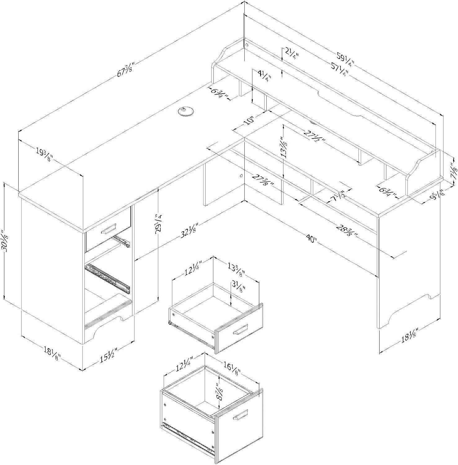 L-Shaped Computer Desk