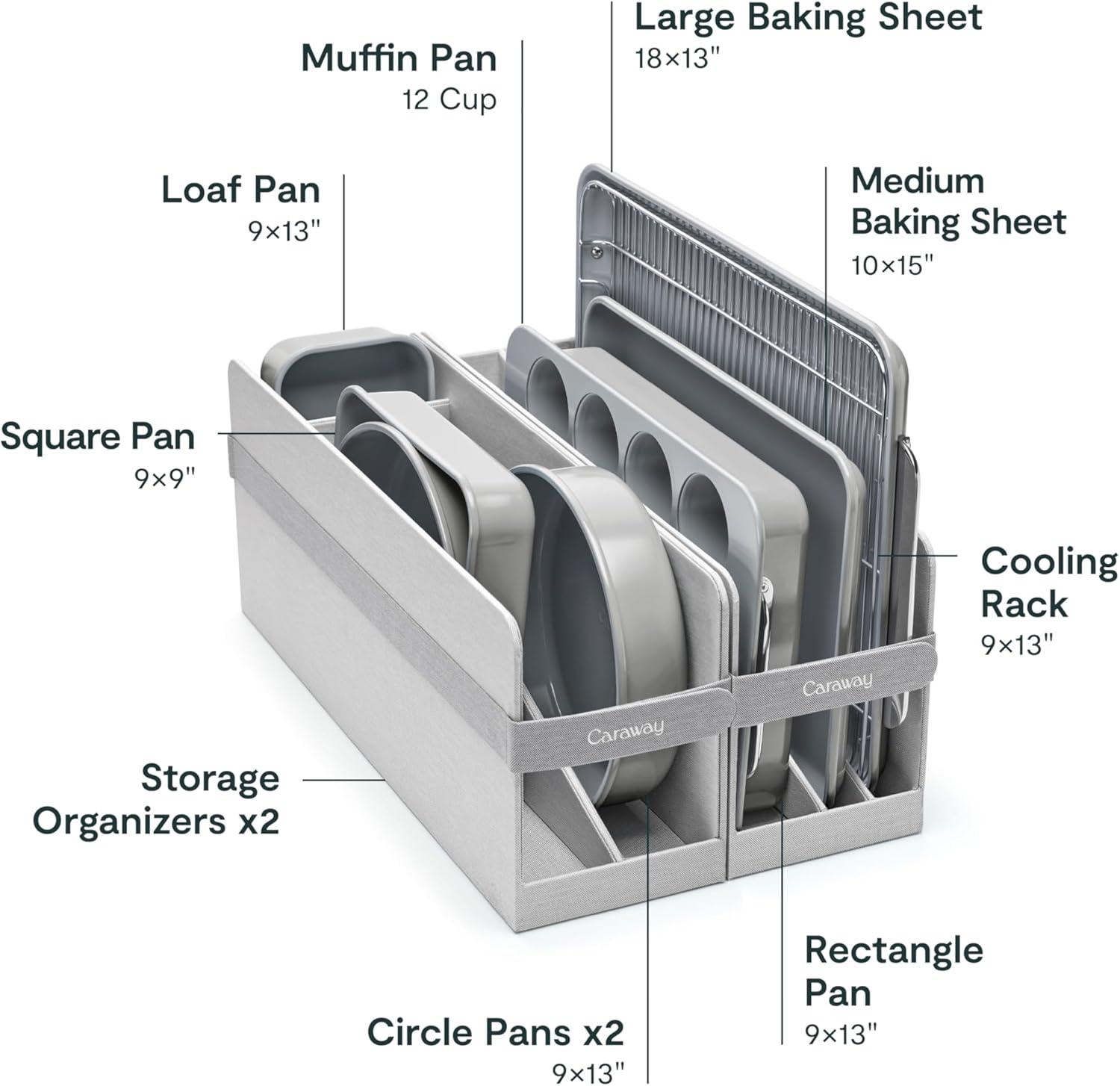 Caraway Gray Non-Toxic Ceramic Non-Stick Mini Bakeware Set