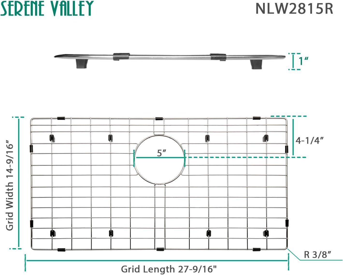 27.44-in x 14.45-in Rear Drain Stainless Steel Sink Grid