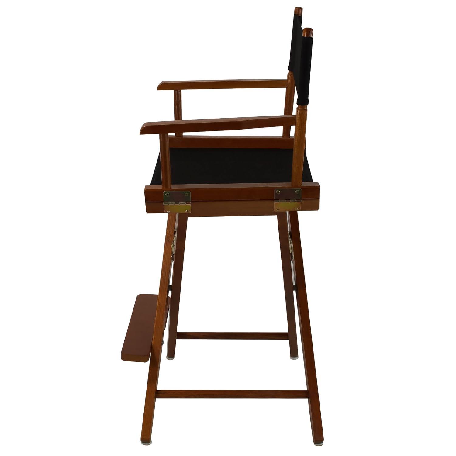 Extra-Wide Premium 24 in. Oak Counter Height Directors Chair