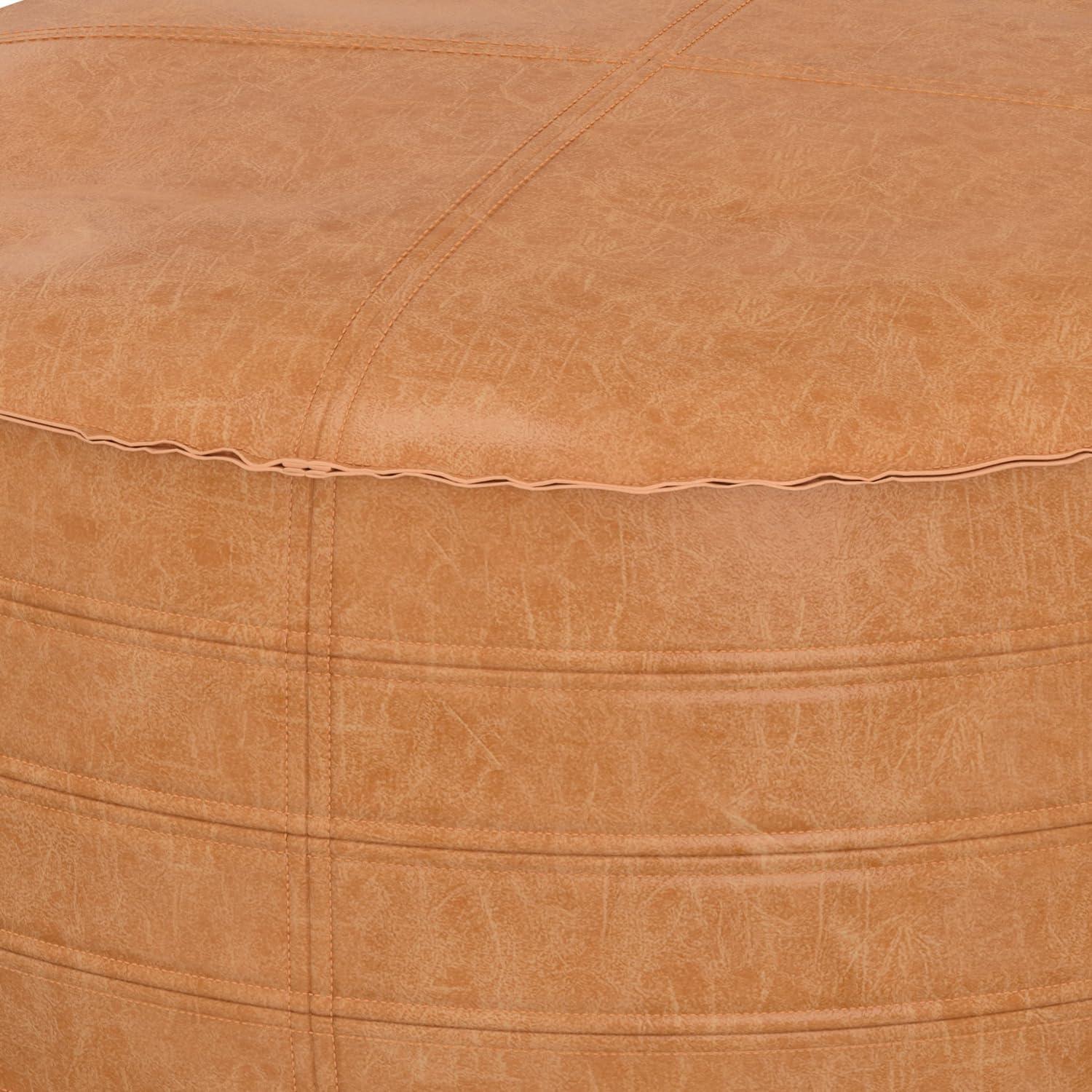 Brody Faux Leather Pouf