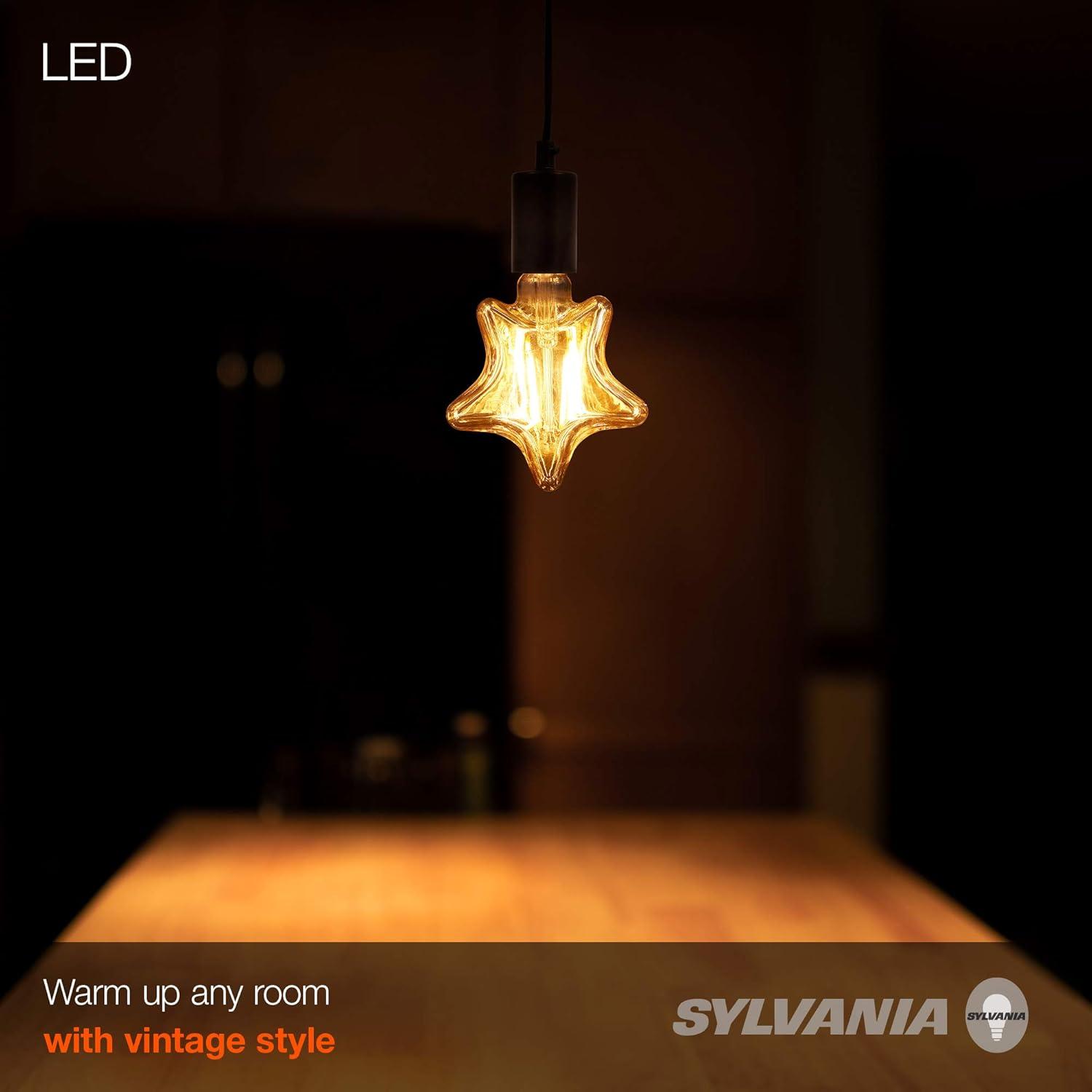 SYLVANIA LED Vintage Star Shaped Light Bulb, 2175K Amber Glow, 1 pack