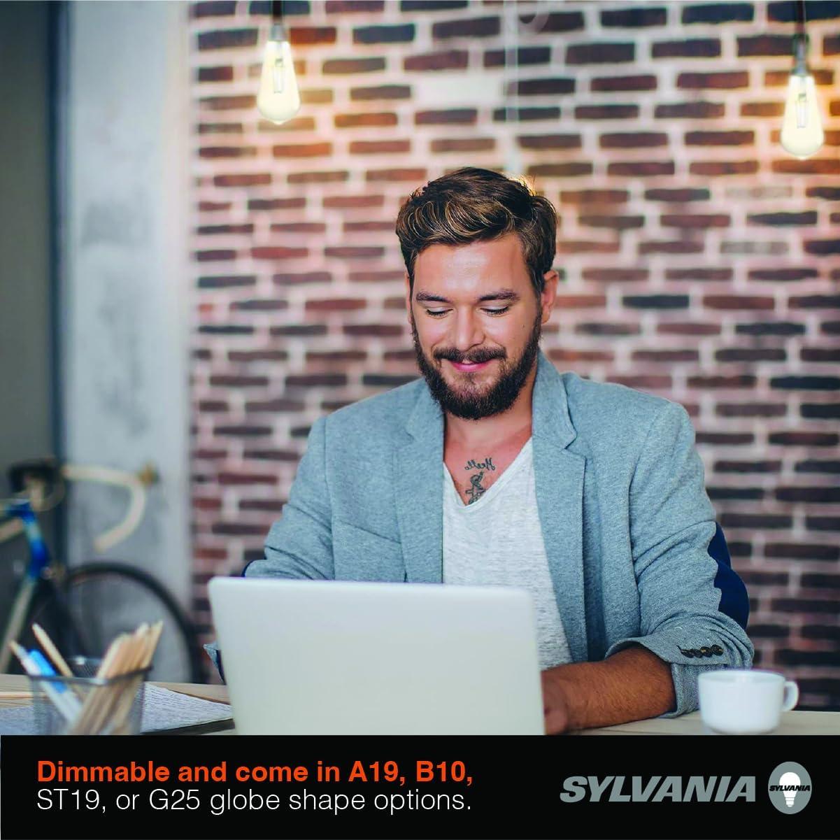 Clear LED White Filament Dimmable Bulb, 60W, Medium Base