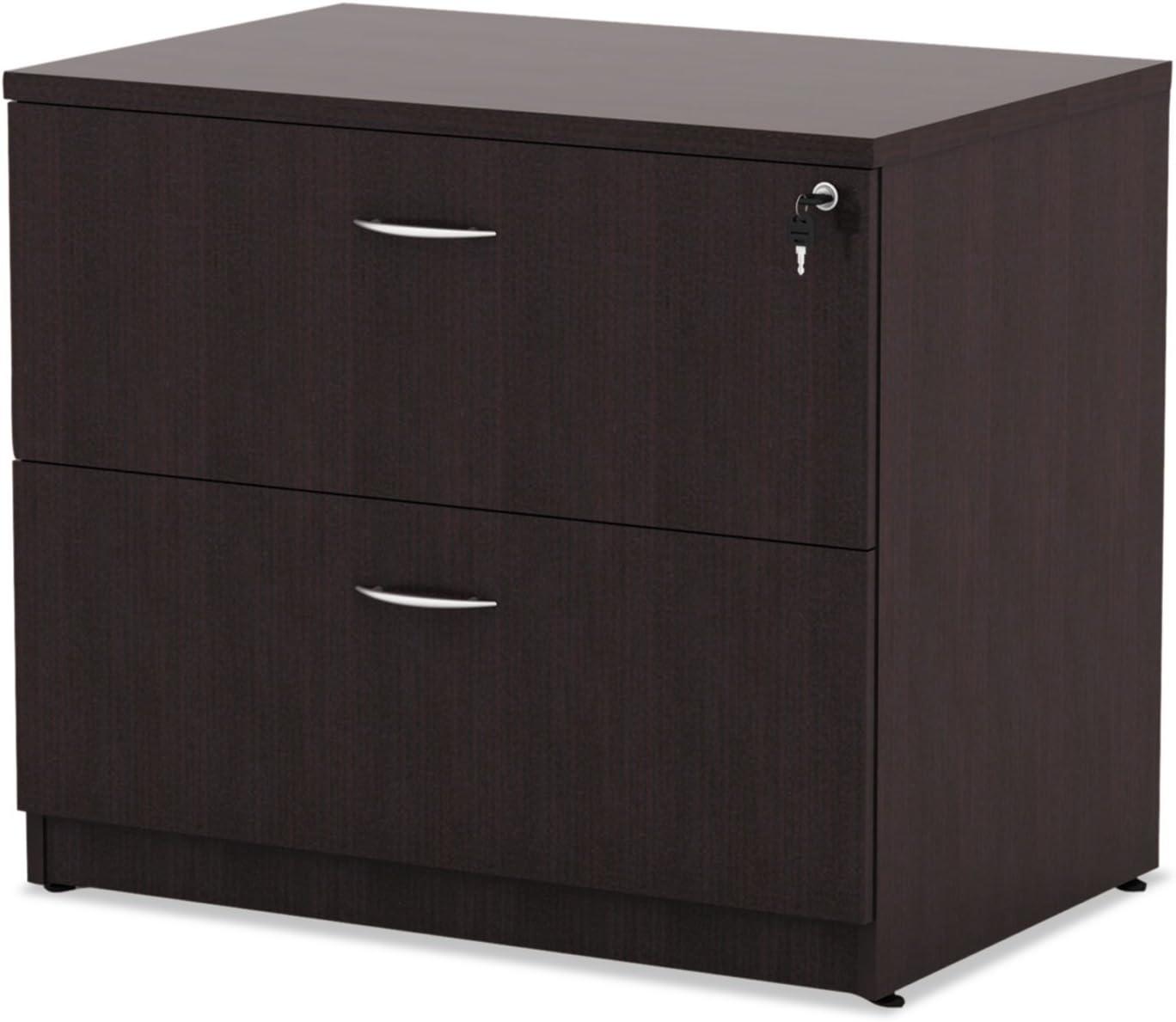 Espresso 34'' Wide 2-Drawer Lockable Lateral File Cabinet