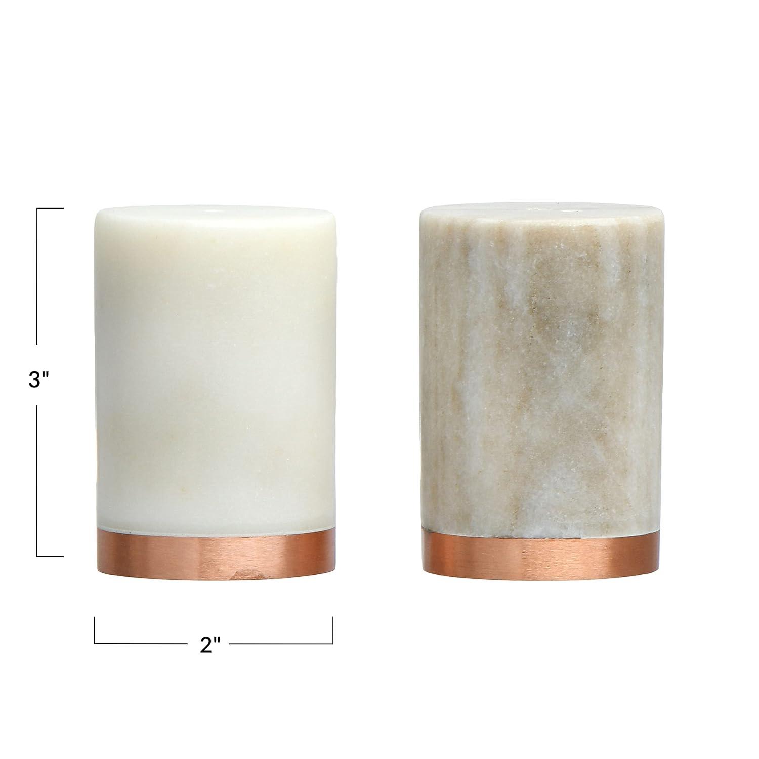 Creative Co-Op Marble Salt and Pepper Shaker Set & Reviews | Joss & Main
