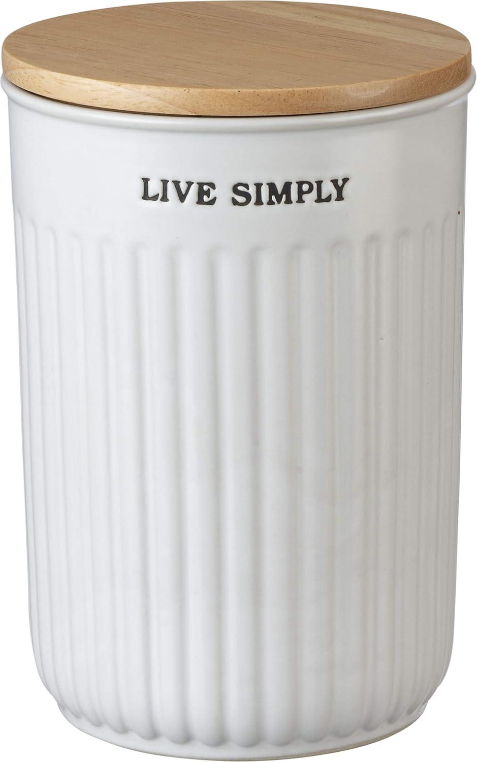 Primitives by Kathy Decorative Canister Set, Set of 3, White