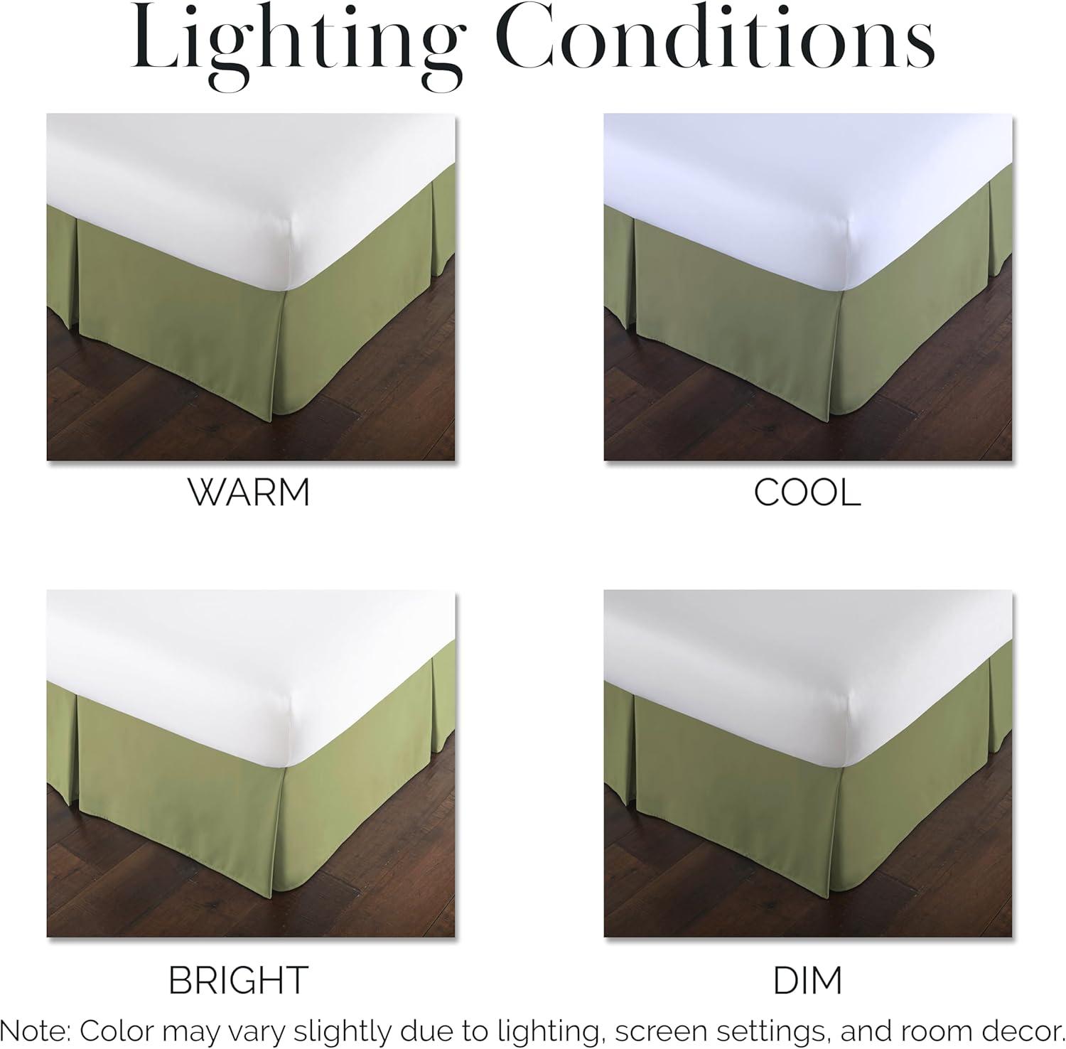 SouthShore Fine Linens Vilano Springs 15" drop Pleated Microfiber Bed Skirt
