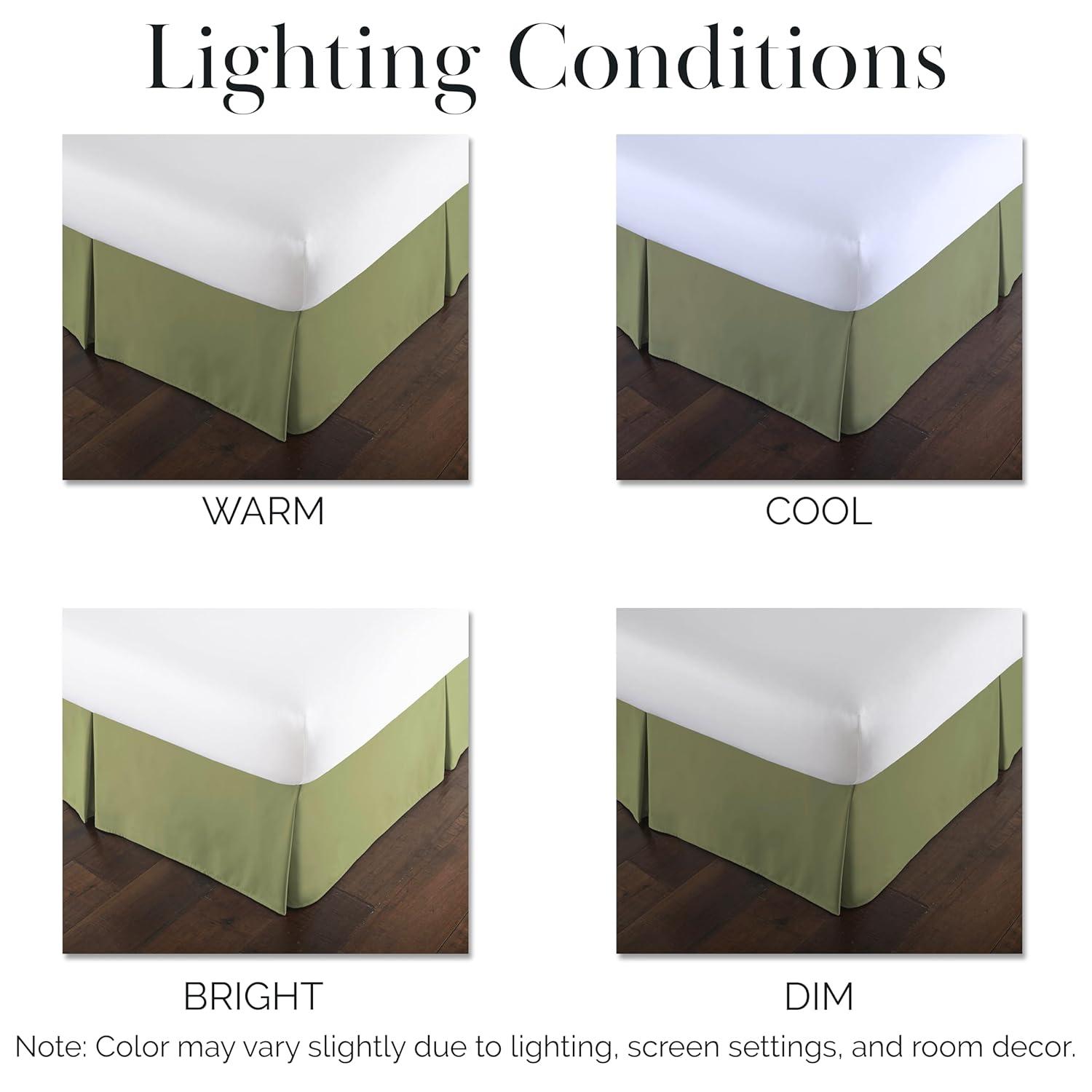 SouthShore Fine Linens Vilano Springs 15" drop Pleated Microfiber Bed Skirt