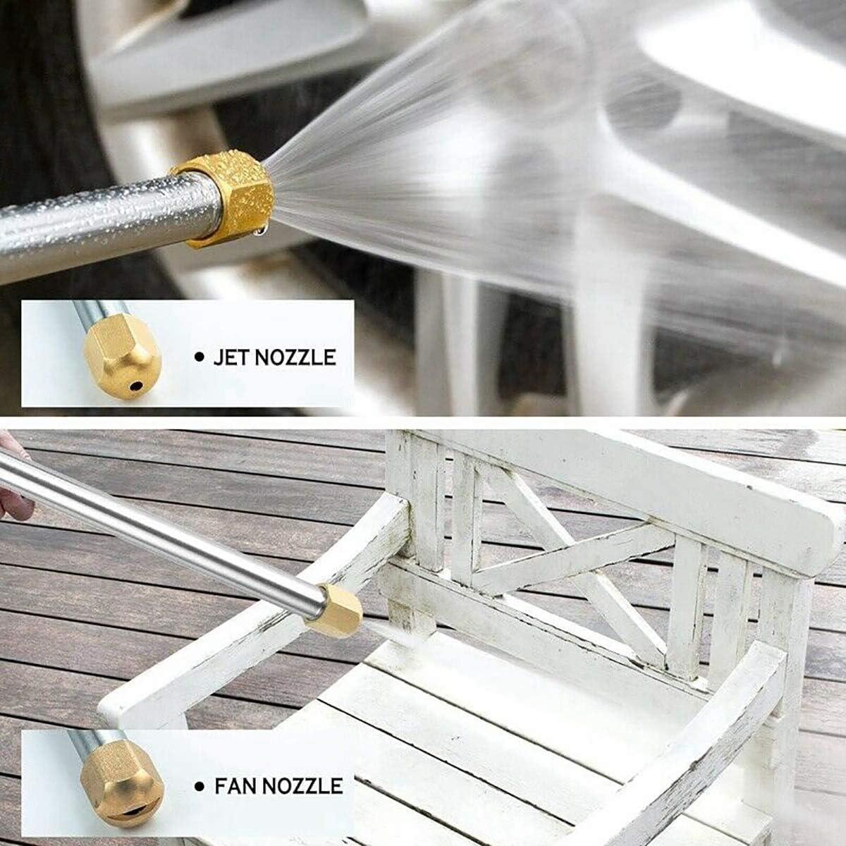 High Pressure Power Washer Water Spray Gun Nozzle Wand Attachment Garden Hose for Gutter Patio Car Pet Window