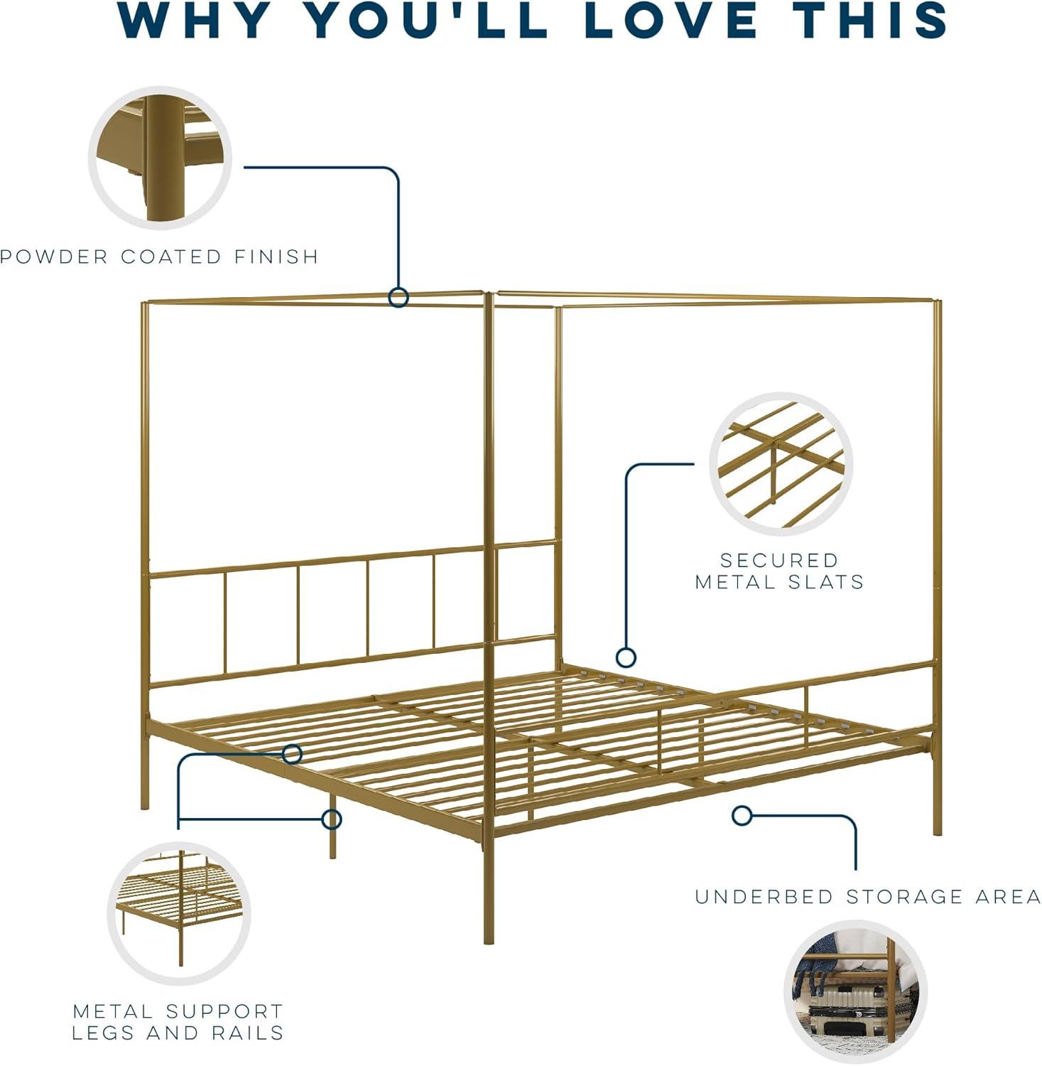 Marion Metal Canopy Bed