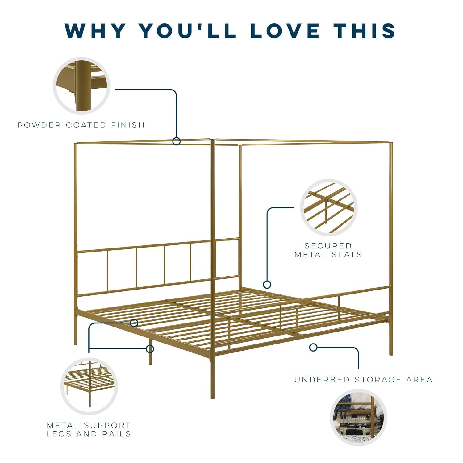 Marion Metal Canopy Bed
