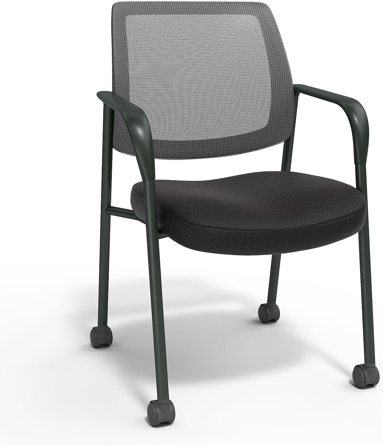 Union & Scale Essentials Mesh/Fabric Guest Chair Black (UN61297-CC)