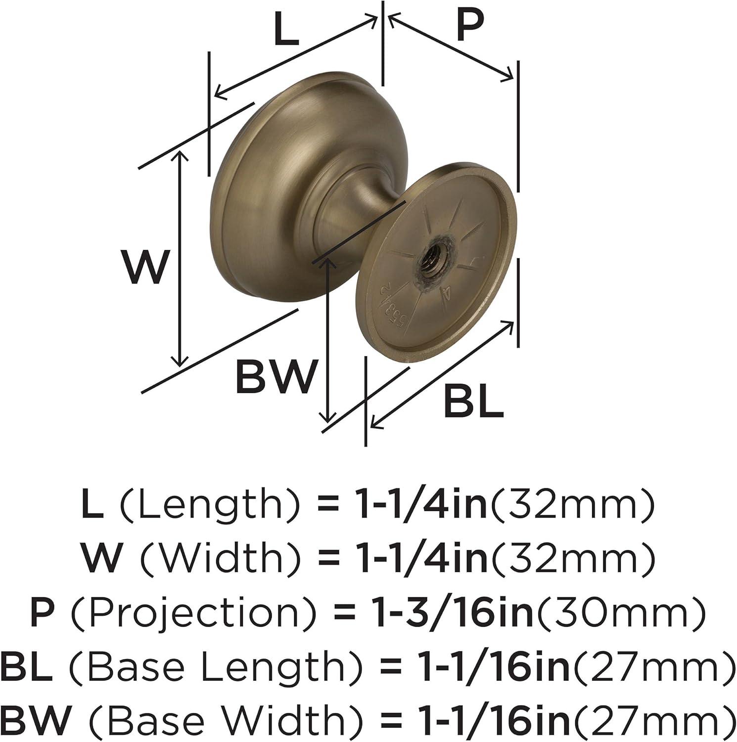 Allison 1 1/4" Diameter Mushroom Knob