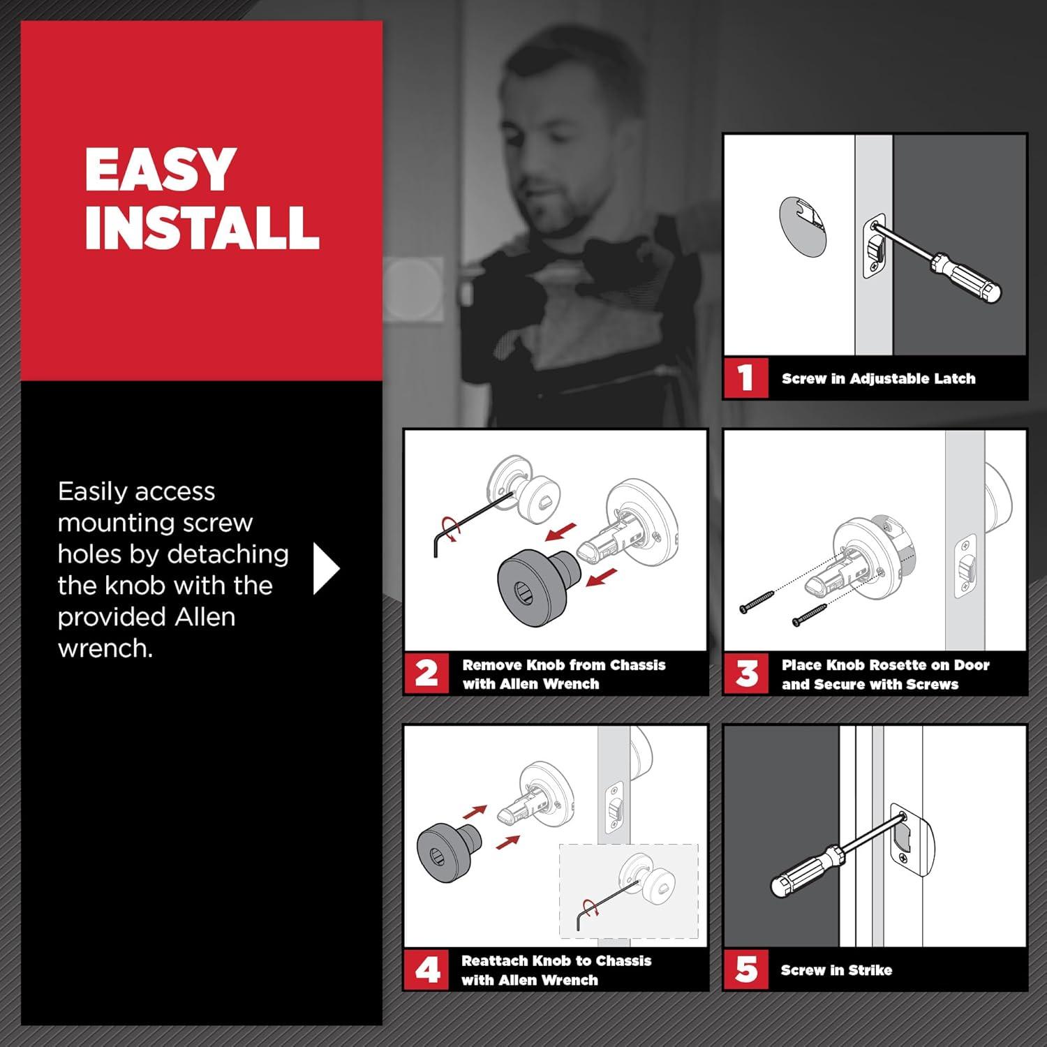 Pismo Keyed Door Knob with SmartKey