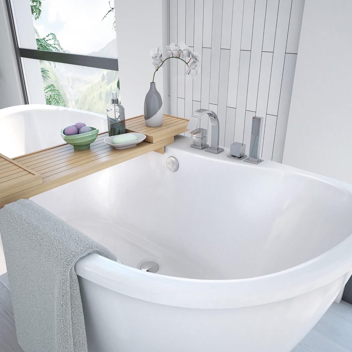 60" L x 32" W Free Standing Soaking Acrylic Bathtub