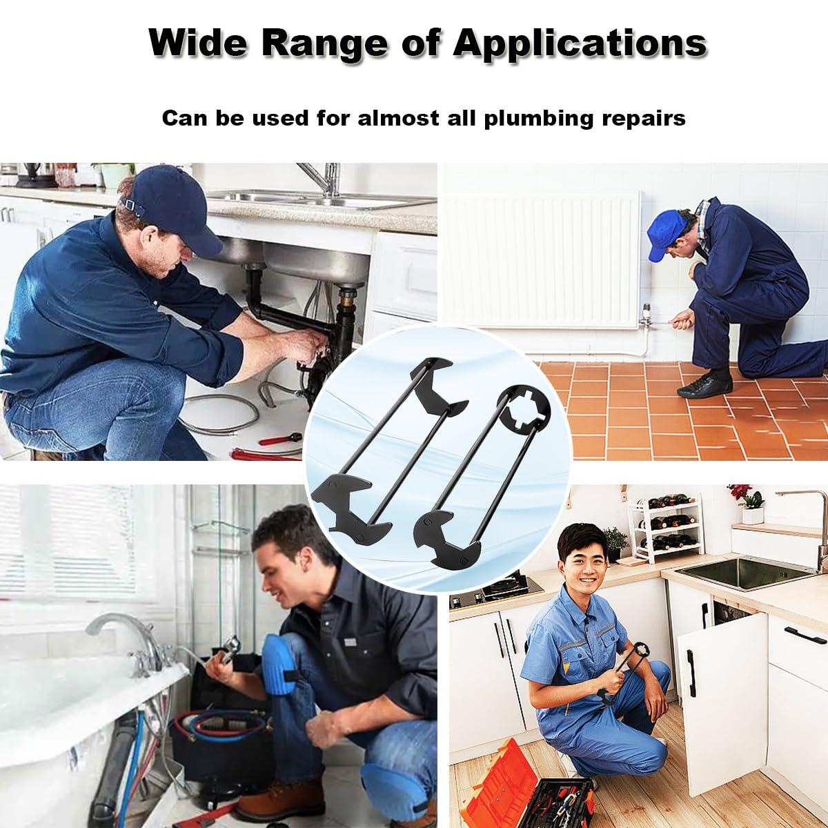 Llave, Herramienta Universal Debajo Del Fregadero Debajo Del Fregadero Llave de Fontaneros Llave de Fregadero 7 Tamaños Grifo Debajo de 2 Pzas Debajo de 2 Pzas Debajo
