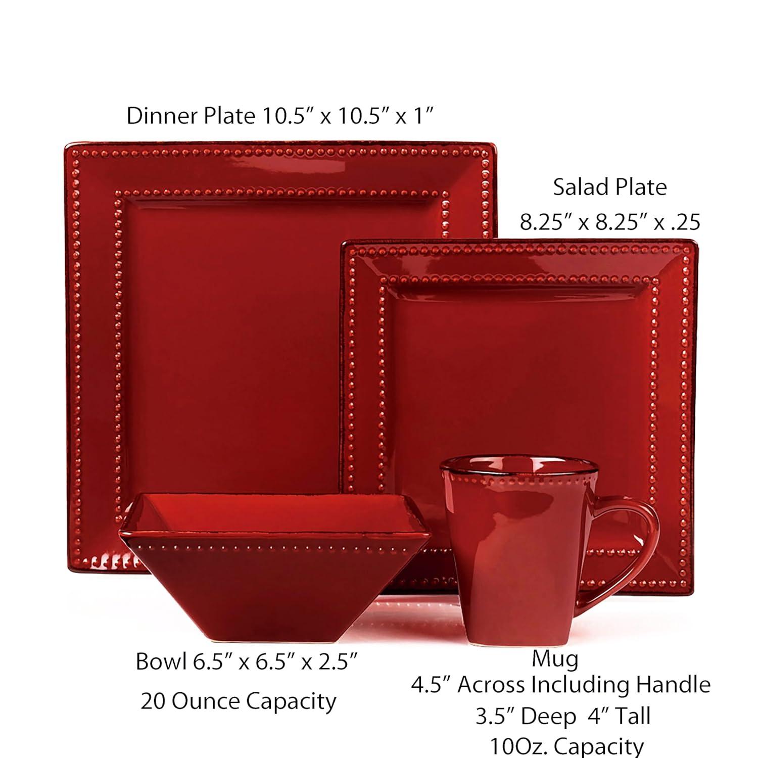Lorren Home Trends 16 Piece Stoneware Dinnerware Set - Service for 4