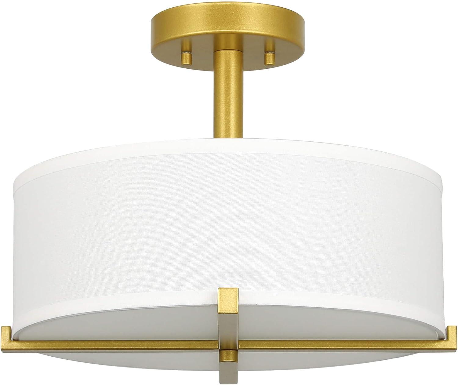 Fabric Semi Flush Mount