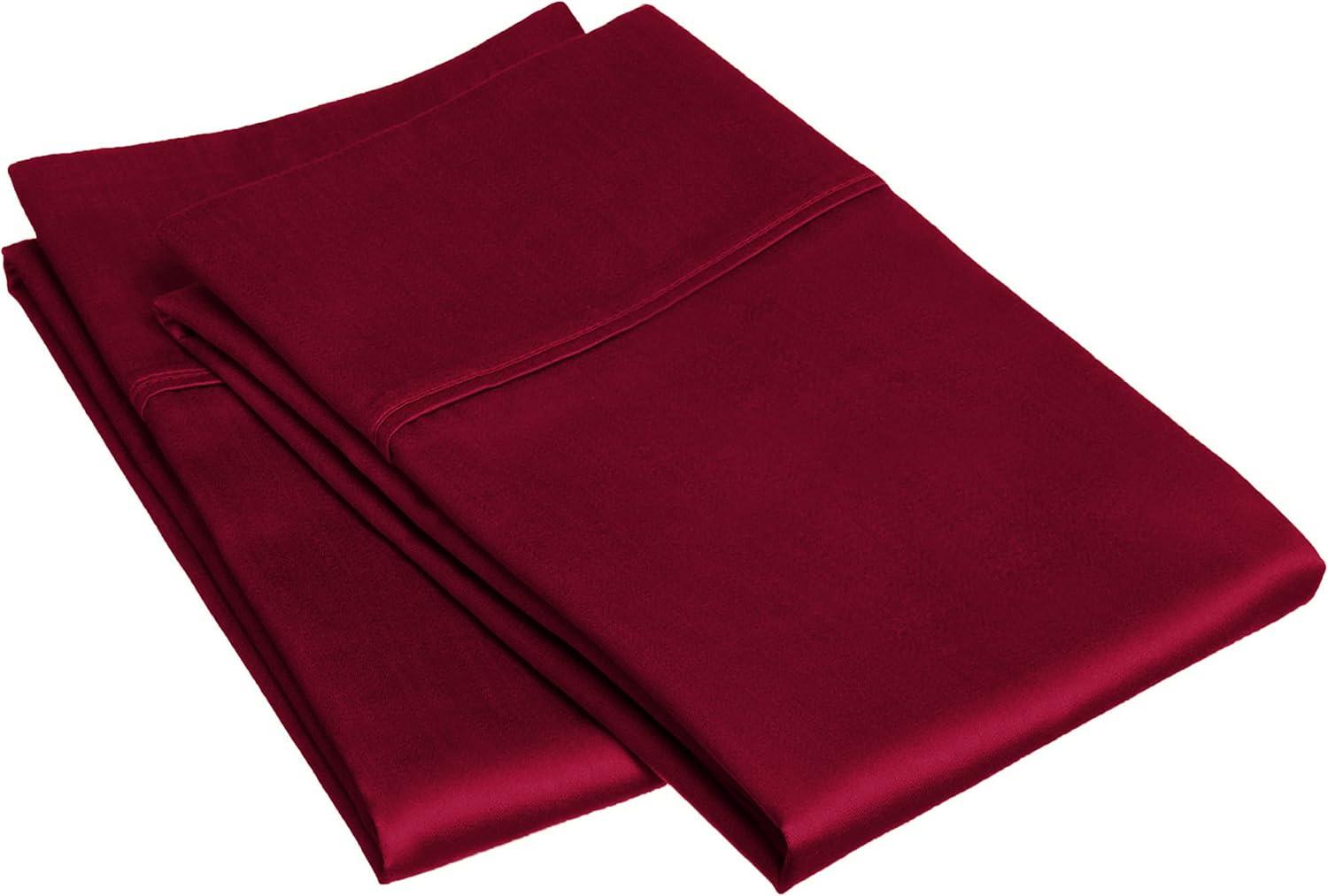 Superior Egyptian Cotton 400 Thread Count Pillowcases, Set of 2, Standard, Plum