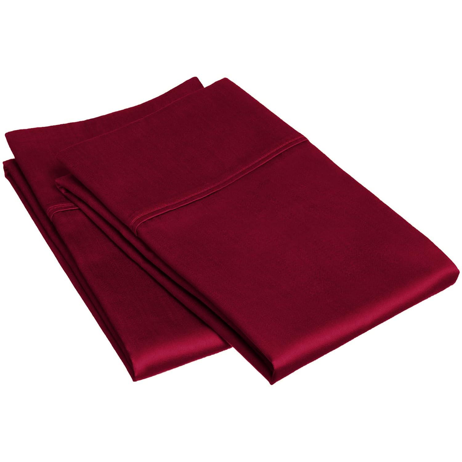 Superior Egyptian Cotton 400 Thread Count Pillowcases, Set of 2, Standard, Plum