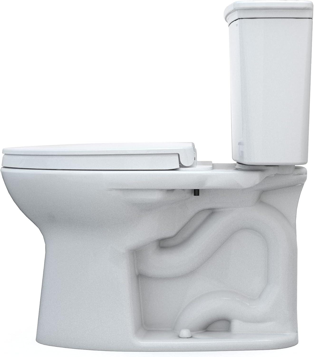 White Vitreous China Elongated Two-Piece Toilet with SoftClose Seat