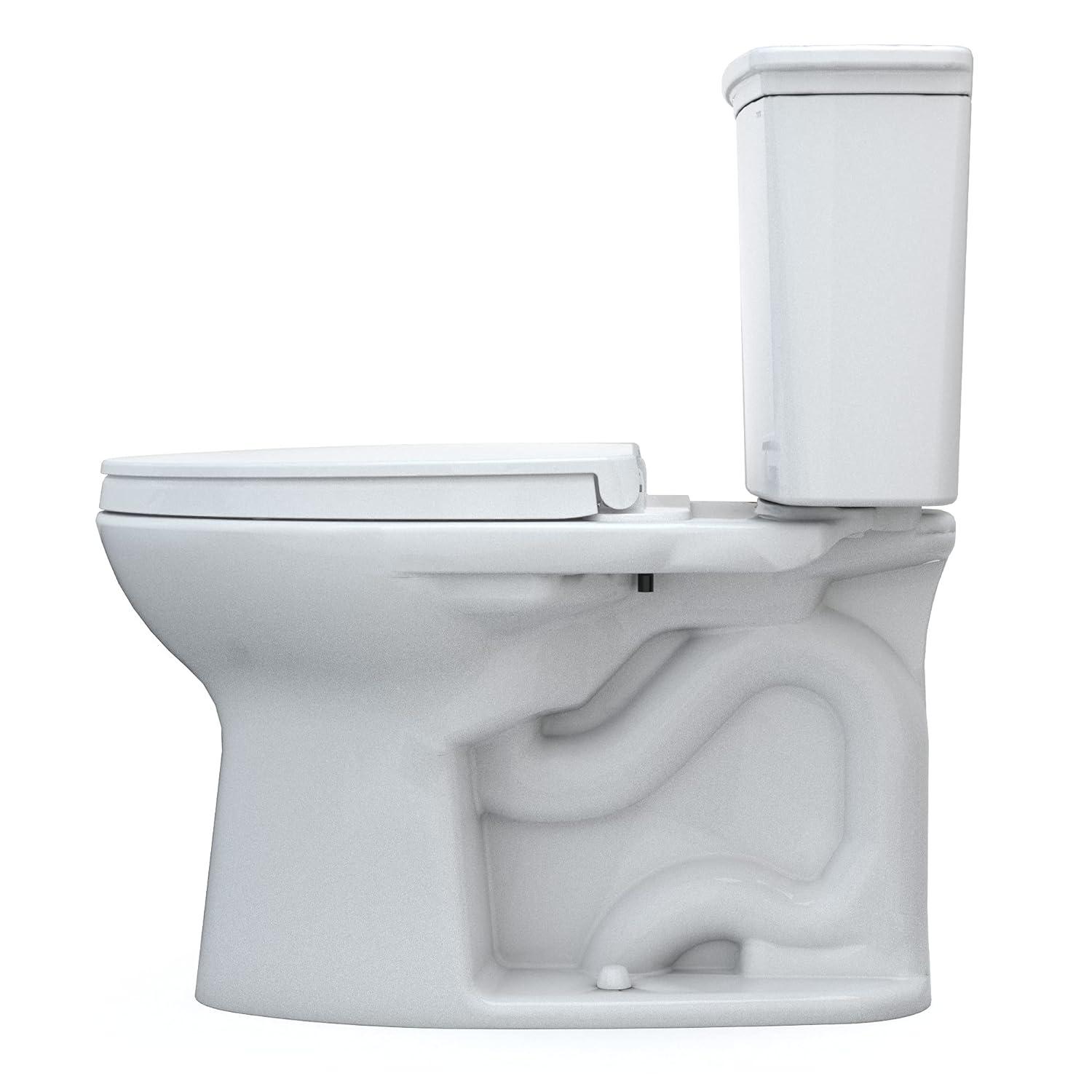 White Vitreous China Elongated Two-Piece Toilet with SoftClose Seat