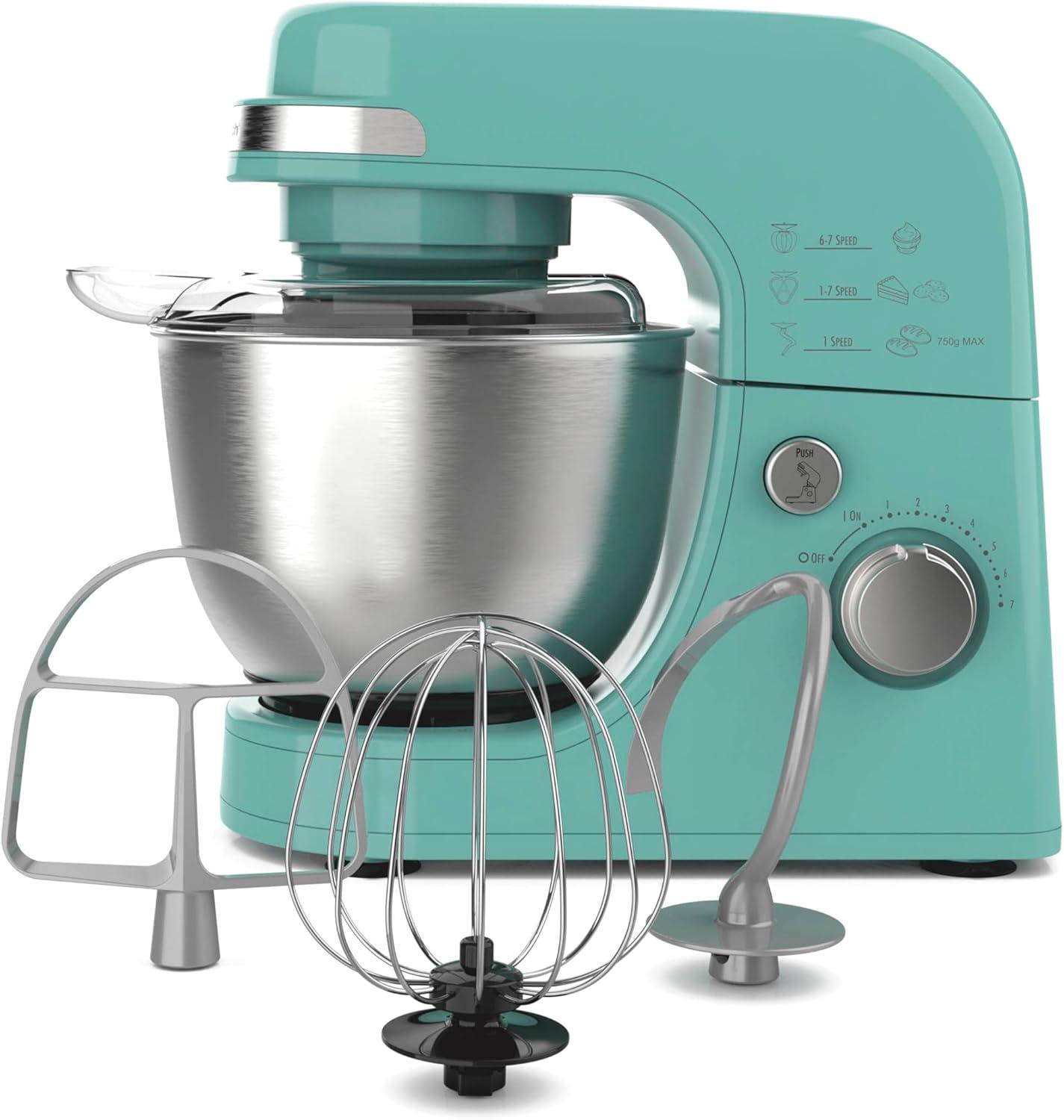 Hamilton Beach® 7-Speed 4-Quart Electric Stand Mixer with Splash Guard, Dough Hook, Flat Beater, and Whisk Attachments