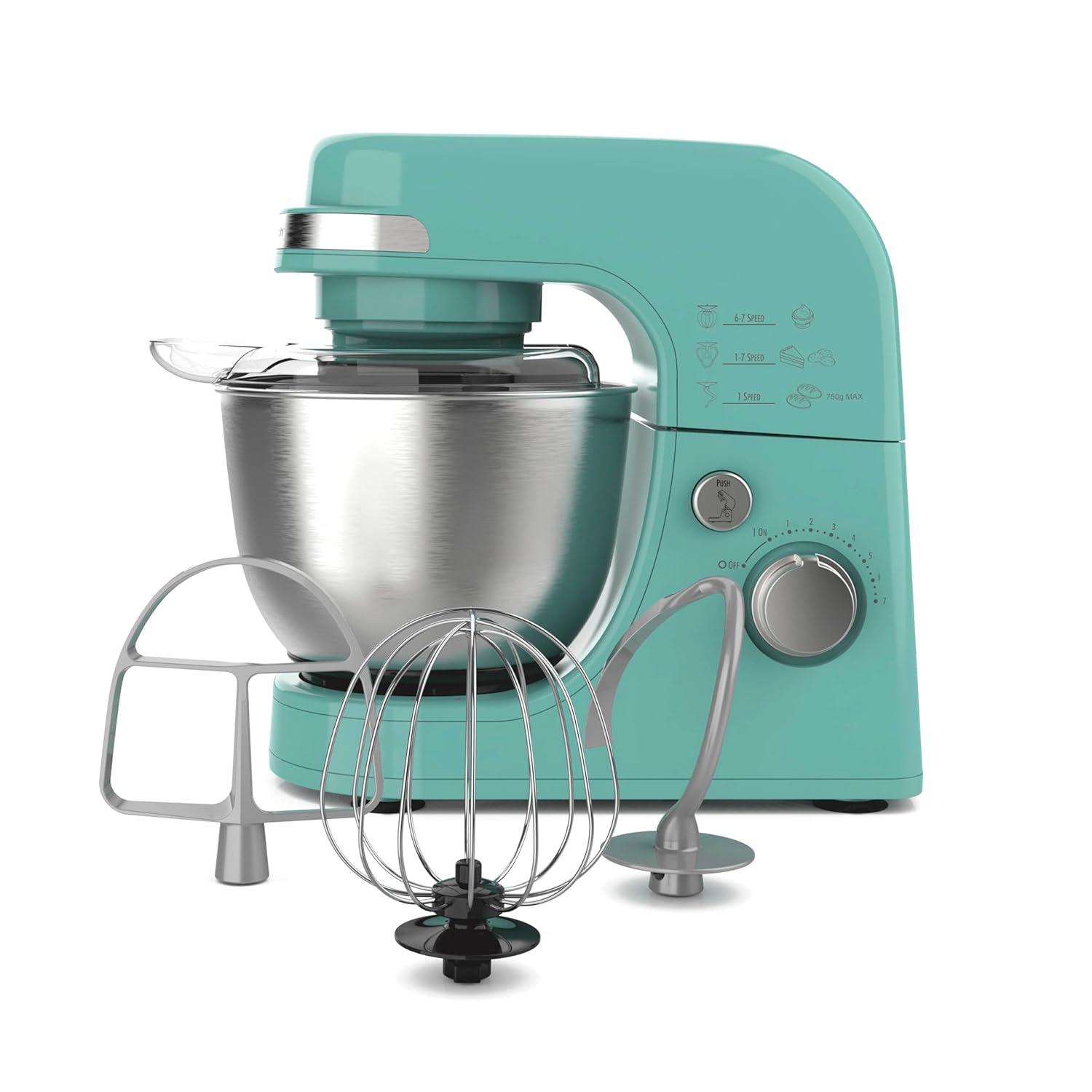 Hamilton Beach® 7-Speed 4-Quart Electric Stand Mixer with Splash Guard, Dough Hook, Flat Beater, and Whisk Attachments