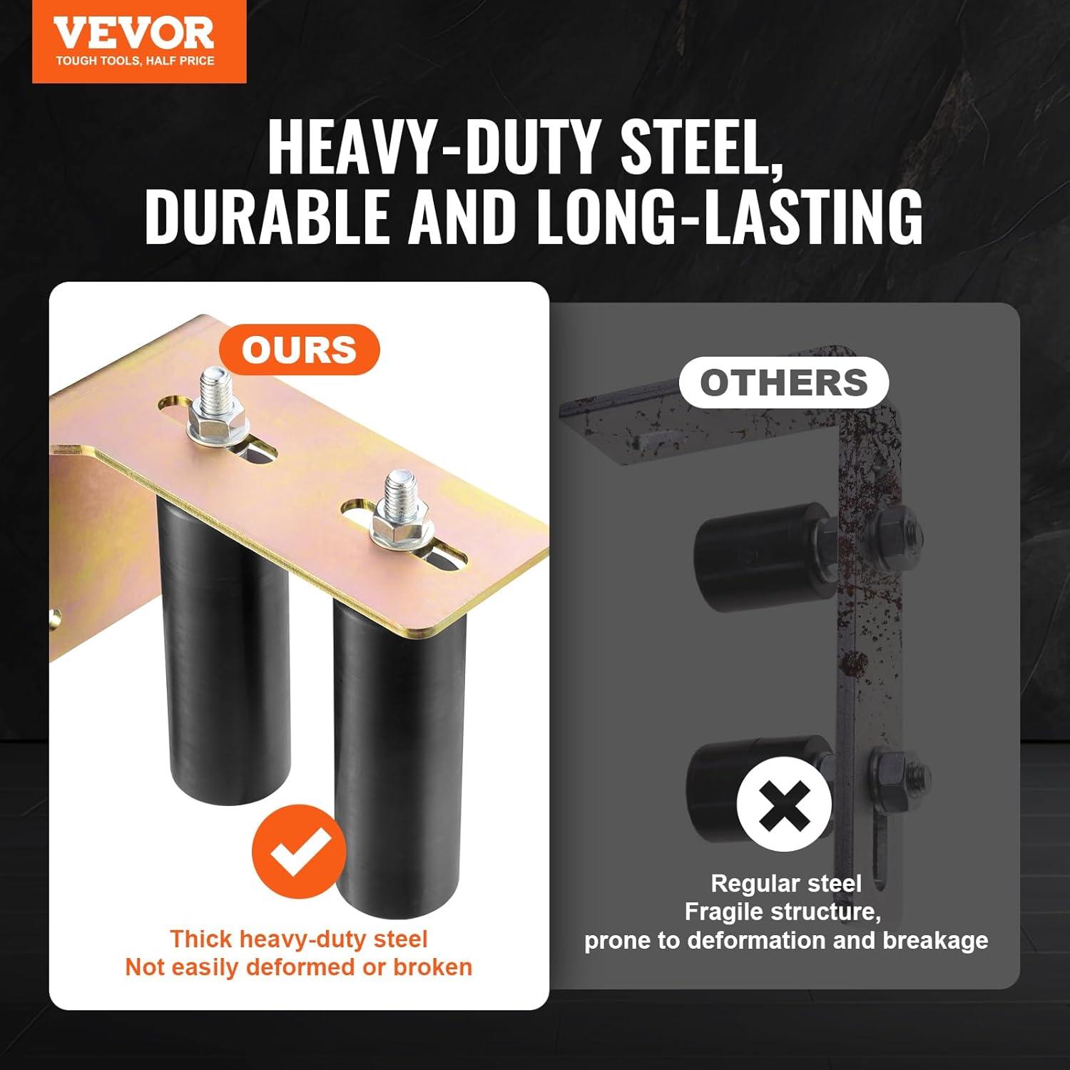 VEVOR Sliding Gate Kit 6” Rolling Hardware with L-Bracket Adjustable for Door