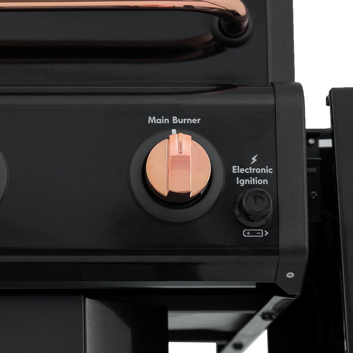 Kenmore 3-Burner Propane Gas Grill with Foldable Side Tables for Outdoor BBQ