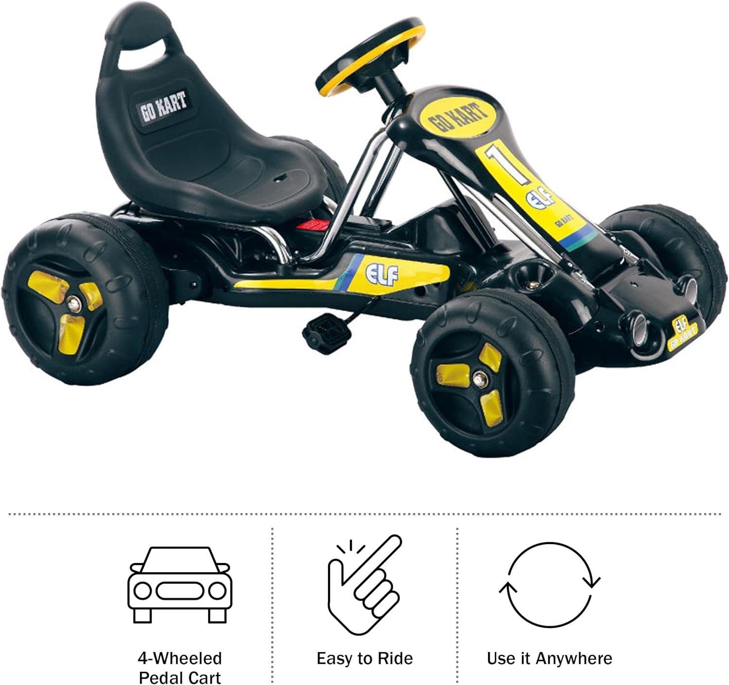 Lil’ Rider Comfortable Kid Push & Pedal Ride-On, Black, 37.00 x 25.00 x 20.00 Inches, 21.1 lbs