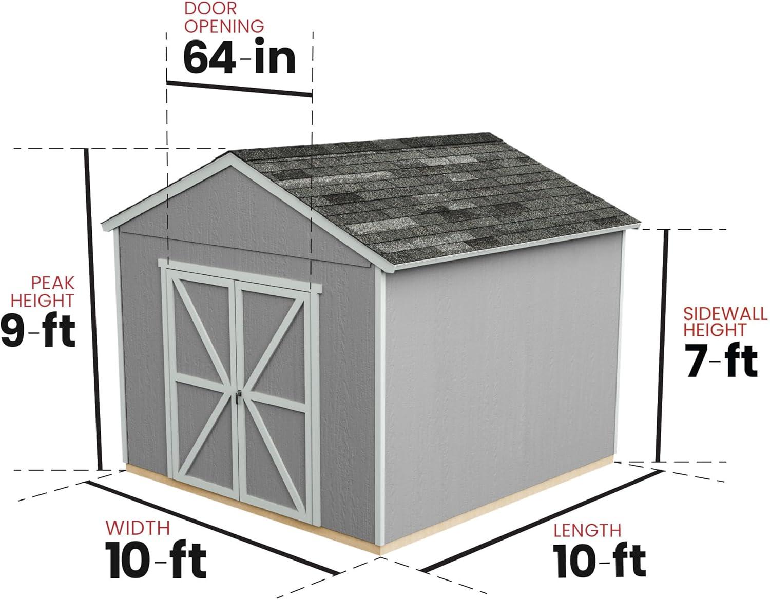 Handy Home Rookwood 10 ft. W x 10 ft. D Wood Storage Shed