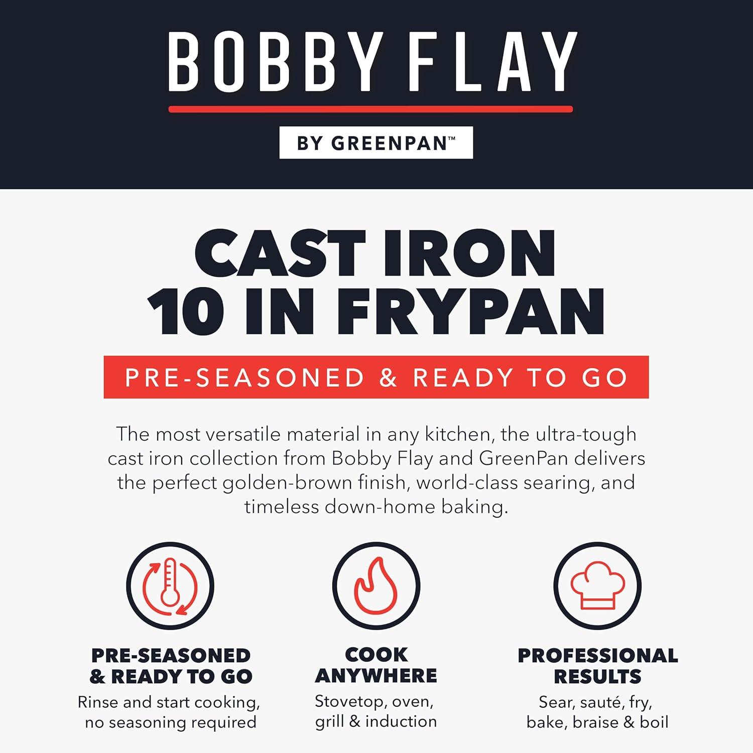 Bobby Flay by GreenPan 10” Cast Iron Frypan