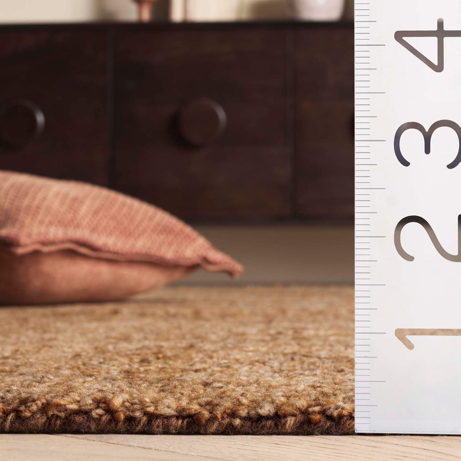 SAFAVIEH Gabbeh Verity Abstract Area Rug, Gold/Brown, 6' x 6' Square