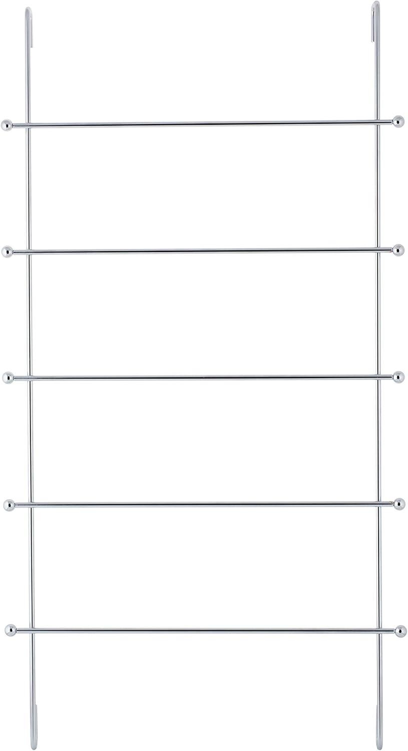 Chrome Over-the-Door 5-Bar Towel Rack