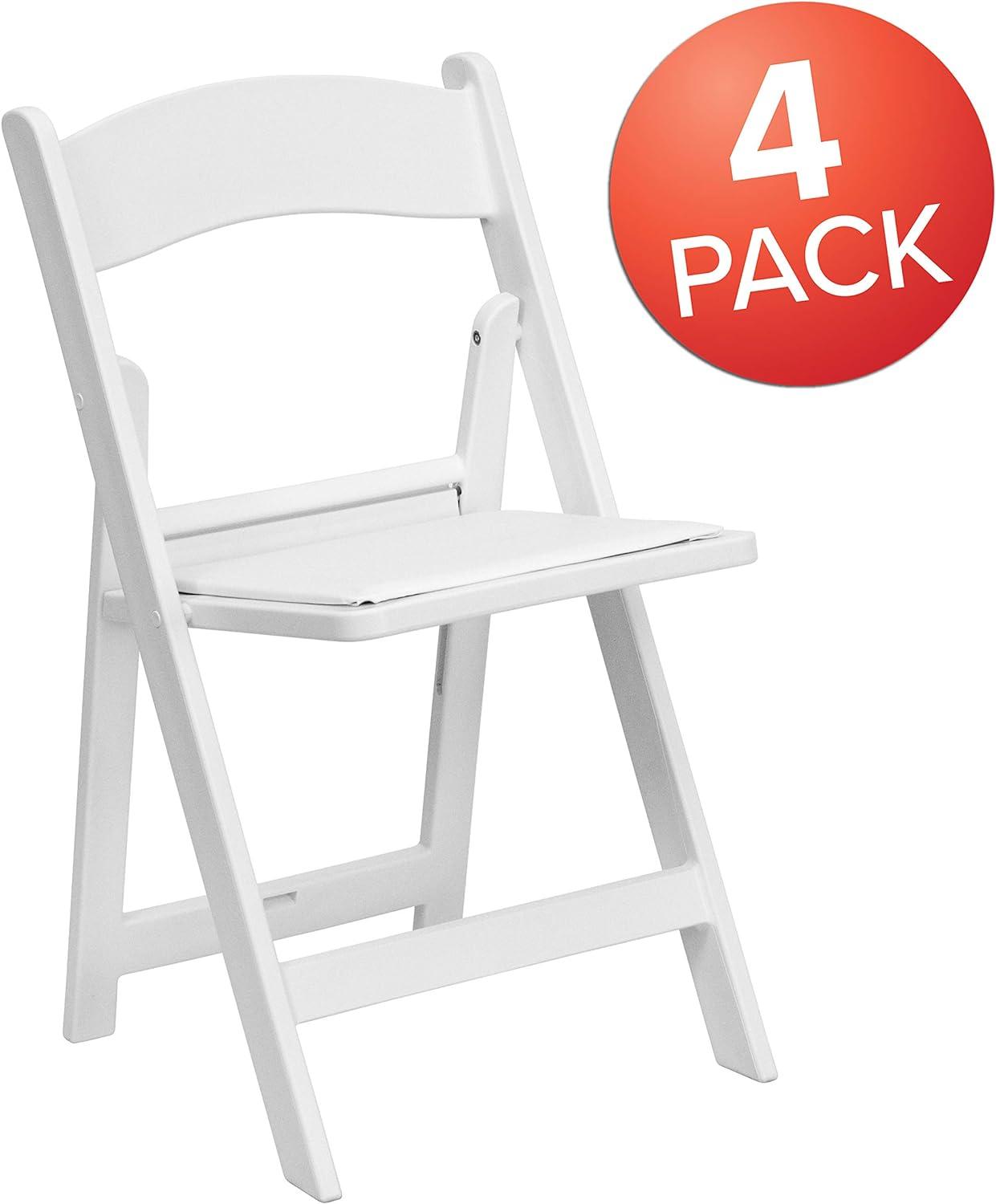 Flash Furniture Hercules Folding Chair - Resin– 4 Pack 800LB Weight Capacity Event Chair