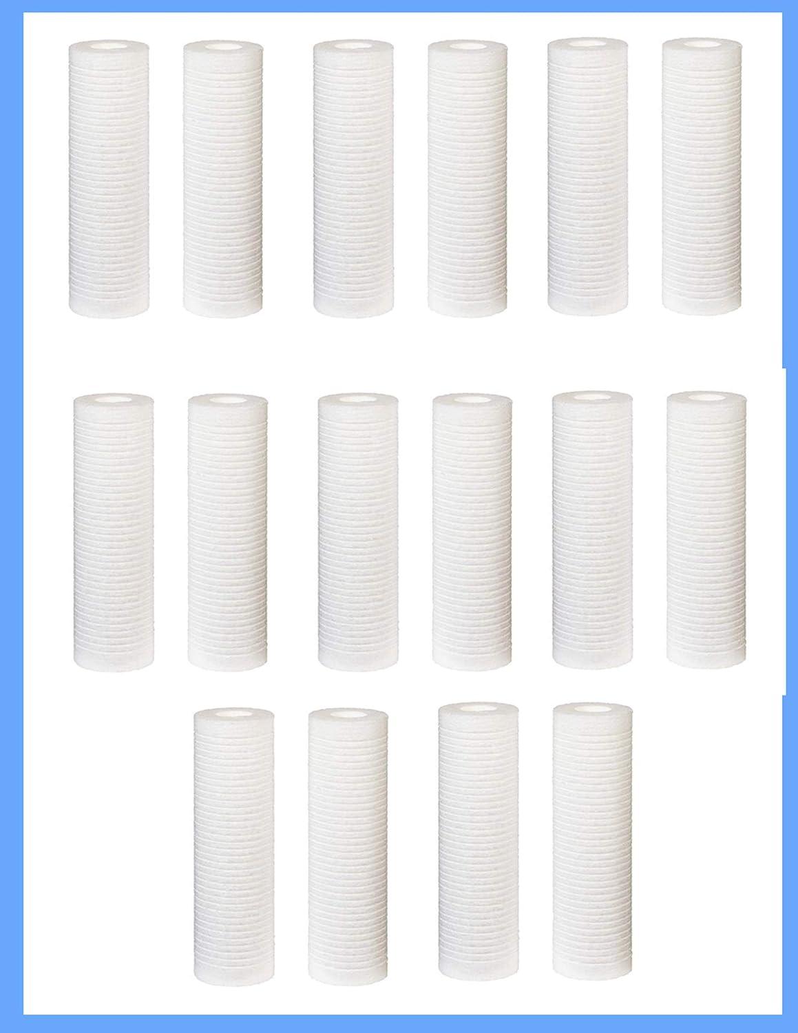 CFS – 16 Pack Sediment Grooved Water Filter Cartridges Compatible with AP110 CFS110 Models – Remove Bad Taste & Odor – Whole House Replacement Water Filter Cartridge, White