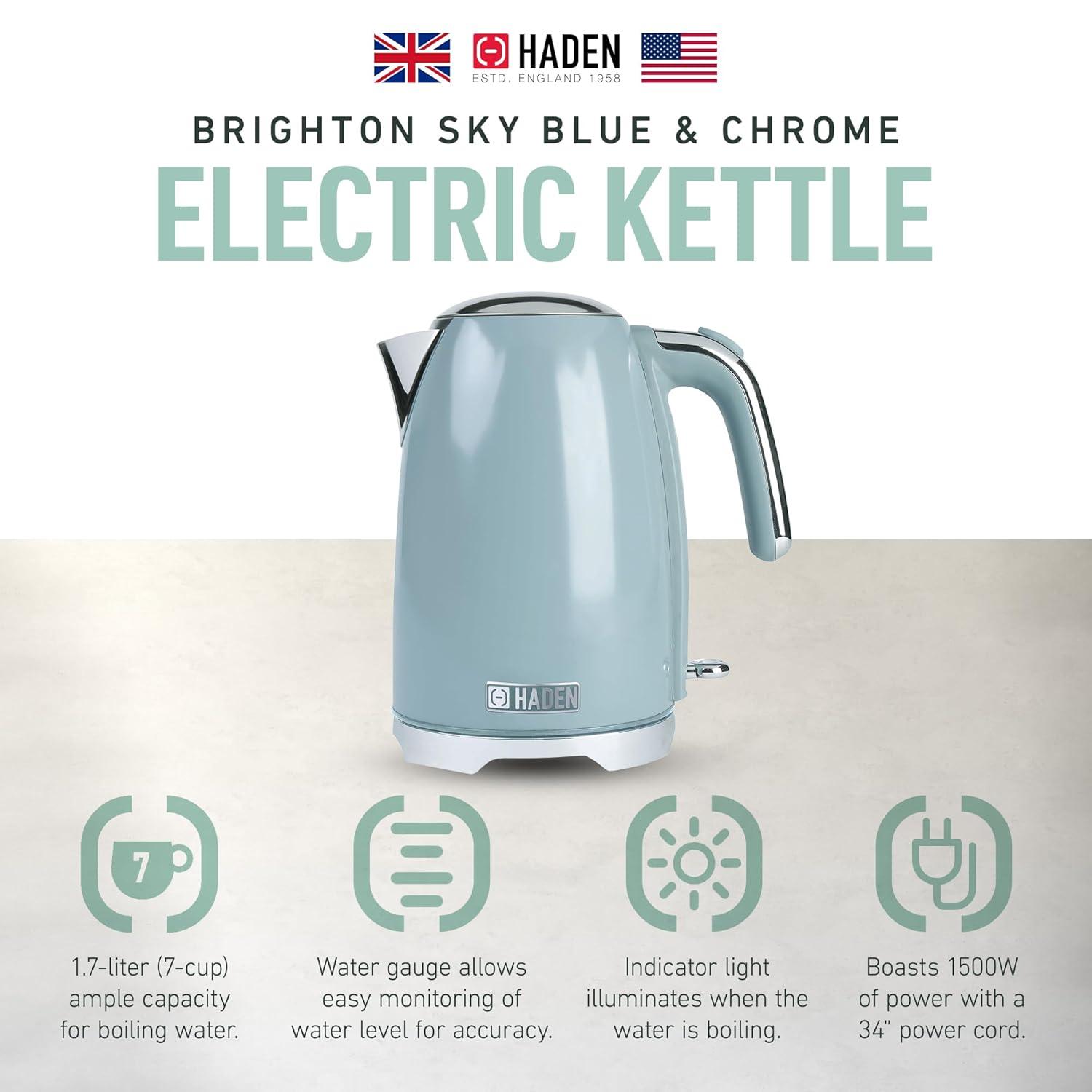 HADEN 1.7 Quarts Stainless Steel Electric Tea Kettle