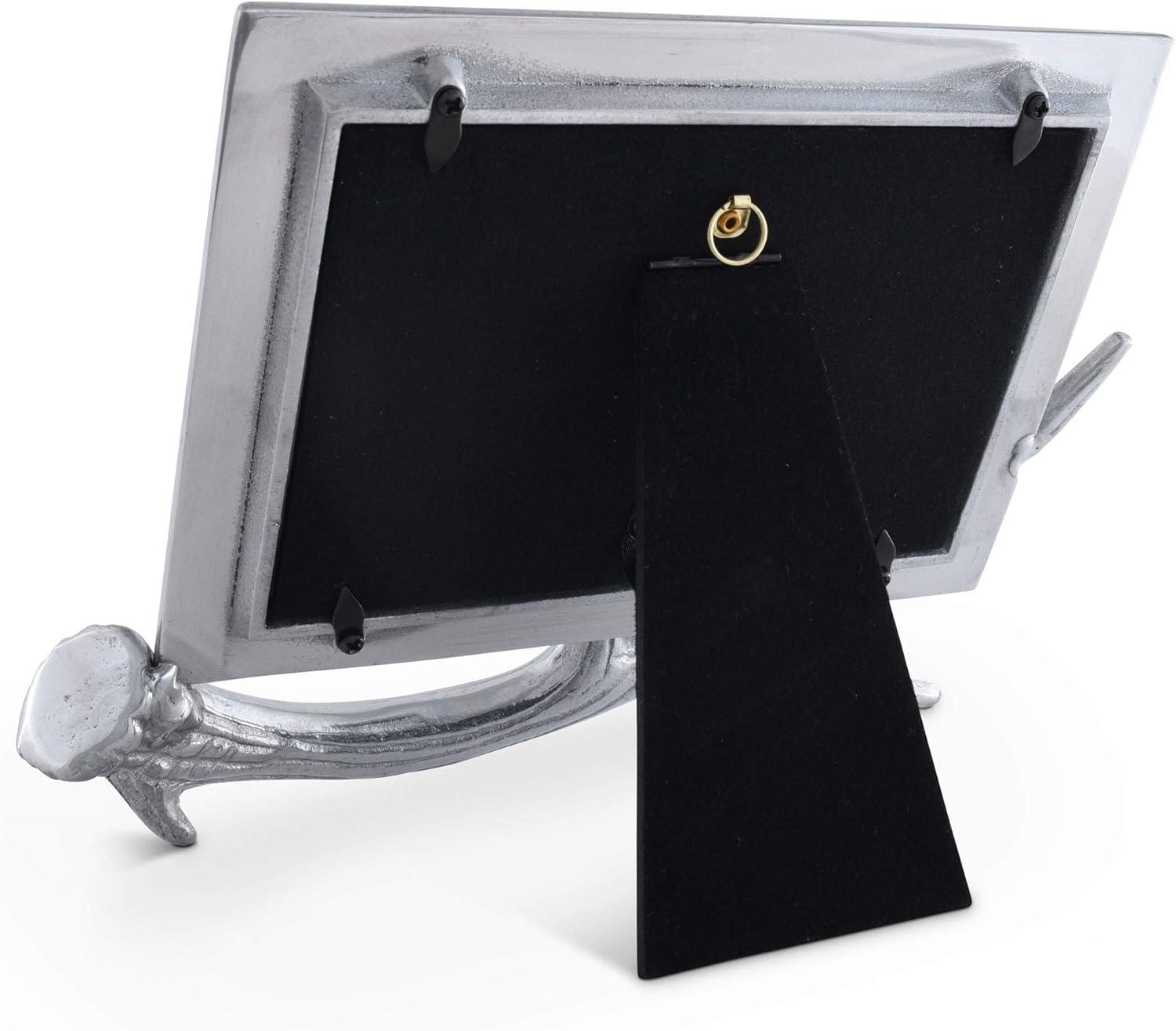 Arthur Court Designs Antler Silver Metal Embossed Picture Frame