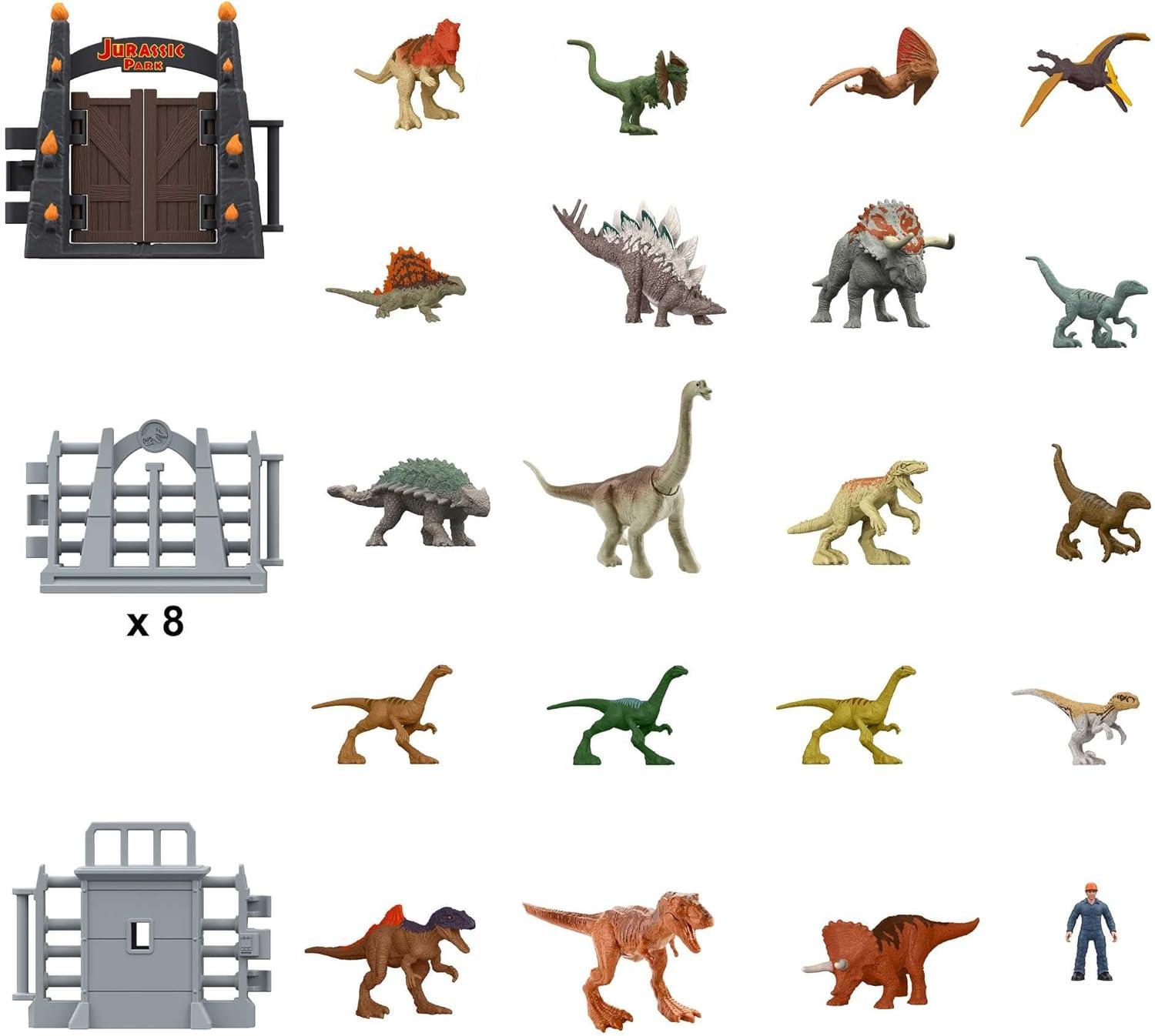 Jurassic World 30th Anniversary Holiday Advent Calendar Mini Dinosaur Figure Set