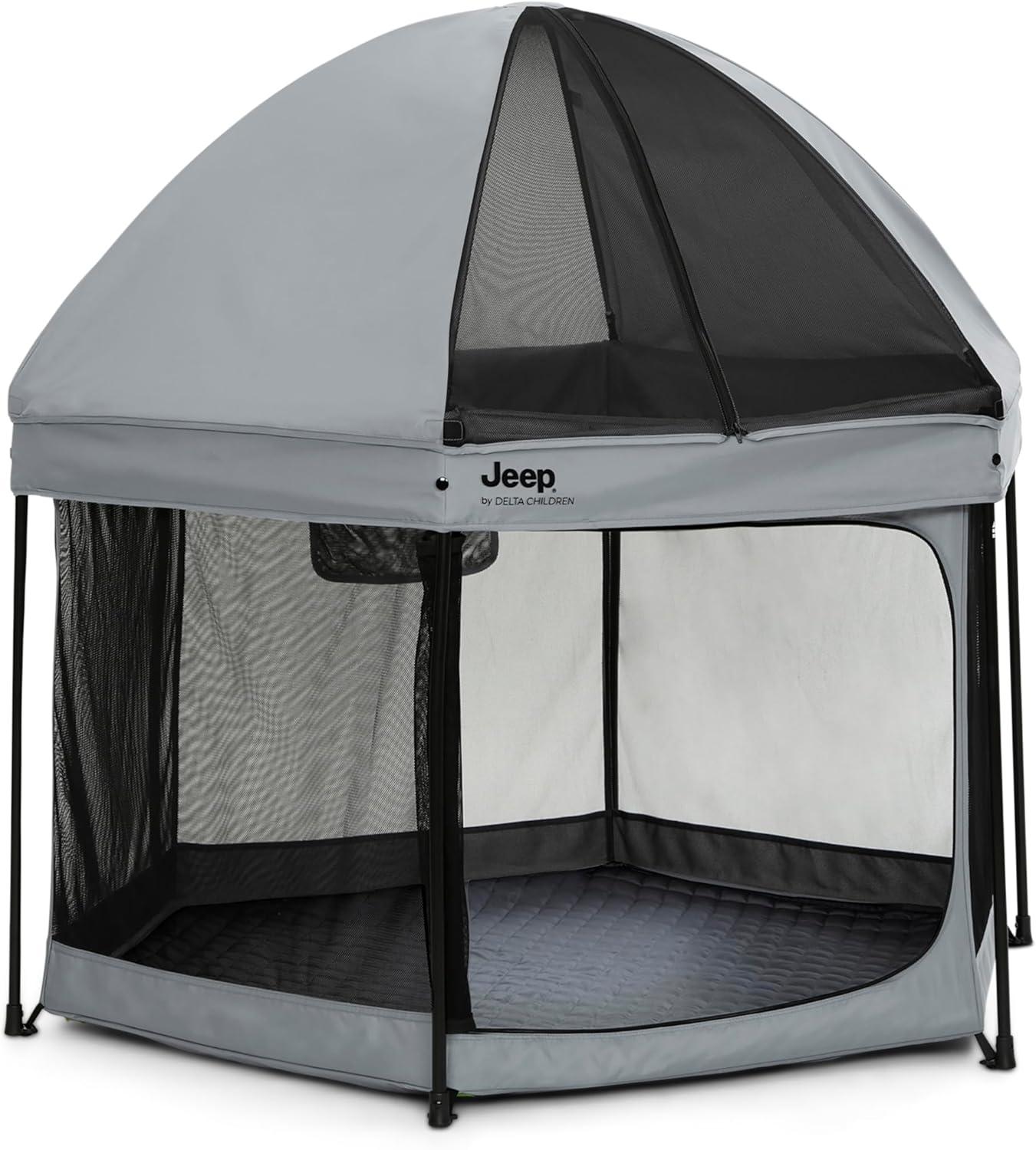 Jeep Hexagon Pop Up Playard with Removable Canopy