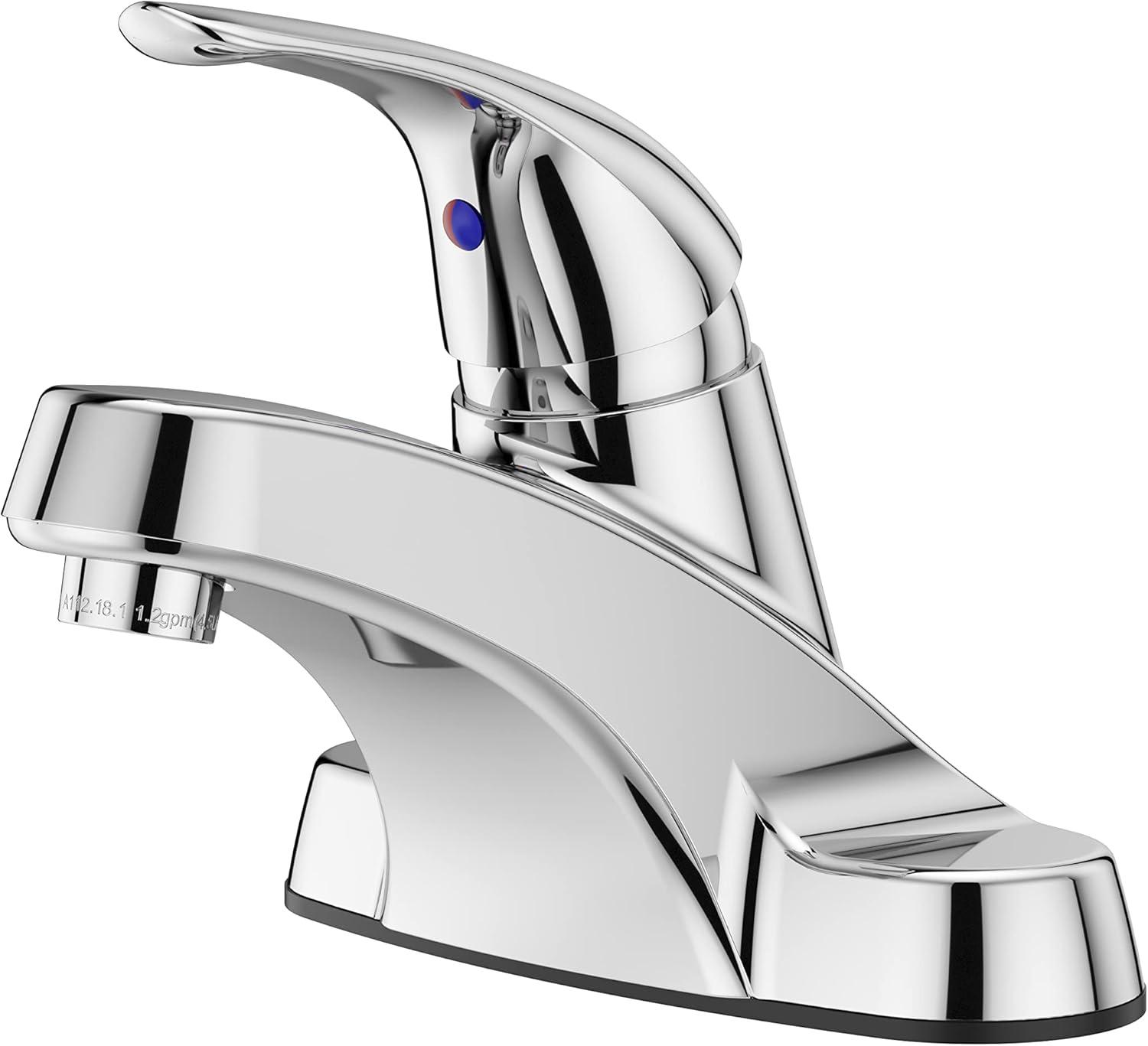 Single Hole Bathroom Faucet with Drain Assembly