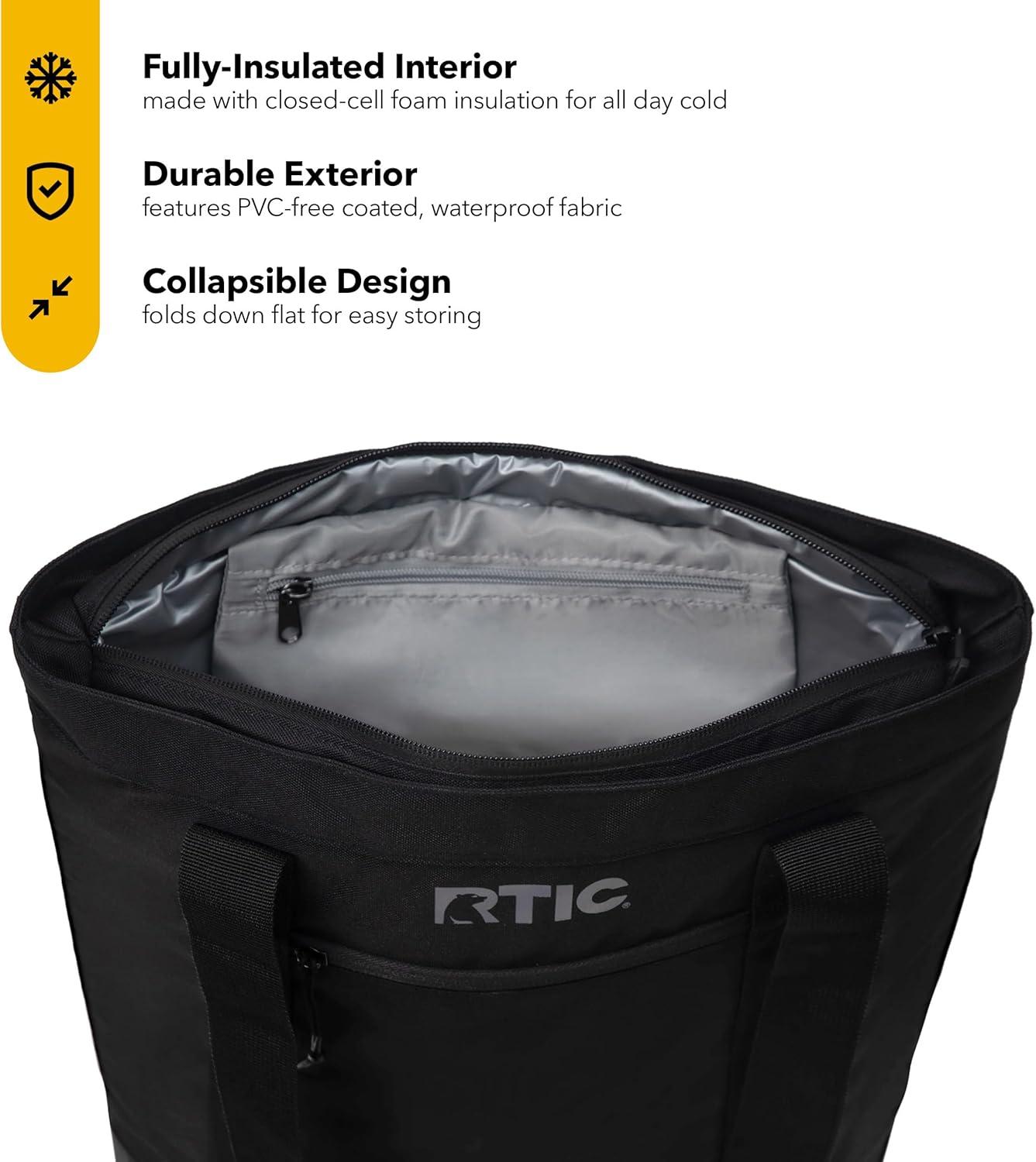 RTIC Everyday Insulated Slim Tote Bag, 15 Ltr Cooler Bag, Leak-Free Interior,  Navy