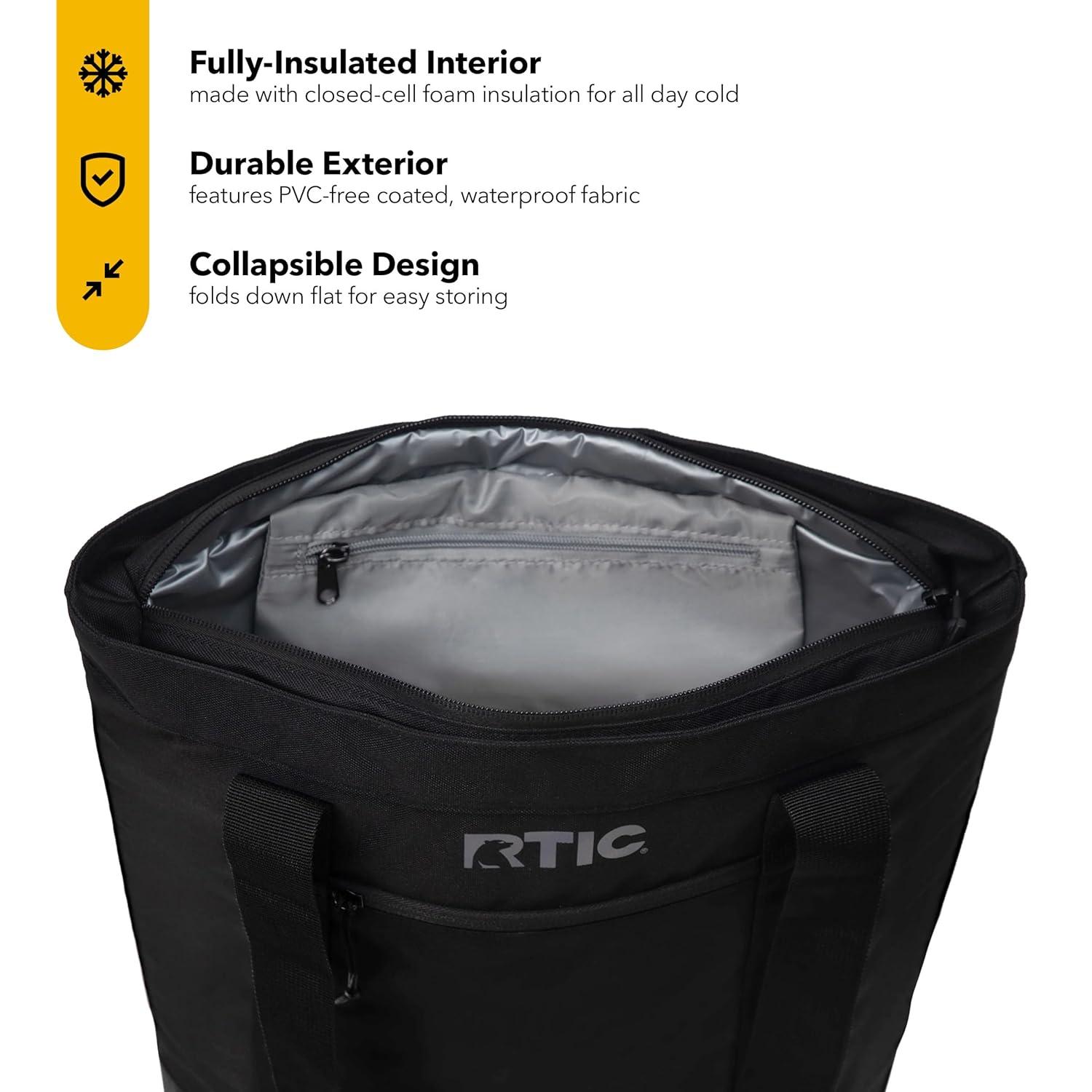 RTIC Everyday Insulated Slim Tote Bag, 15 Ltr Cooler Bag, Leak-Free Interior,  Navy