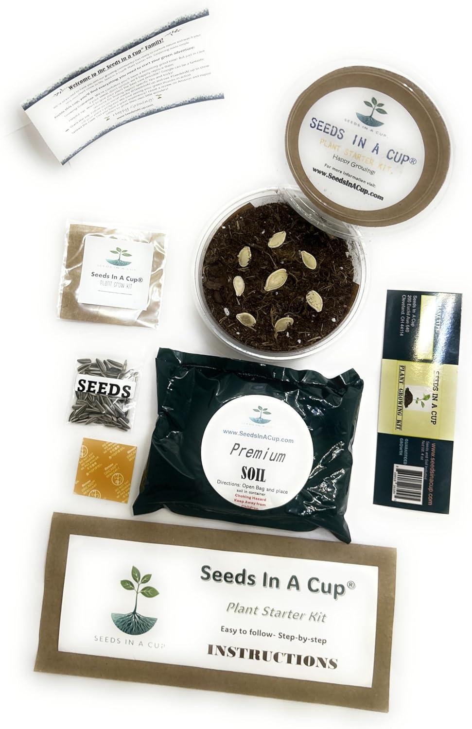 Seeds in a Cup Tree Starter Kit with Premium Soil