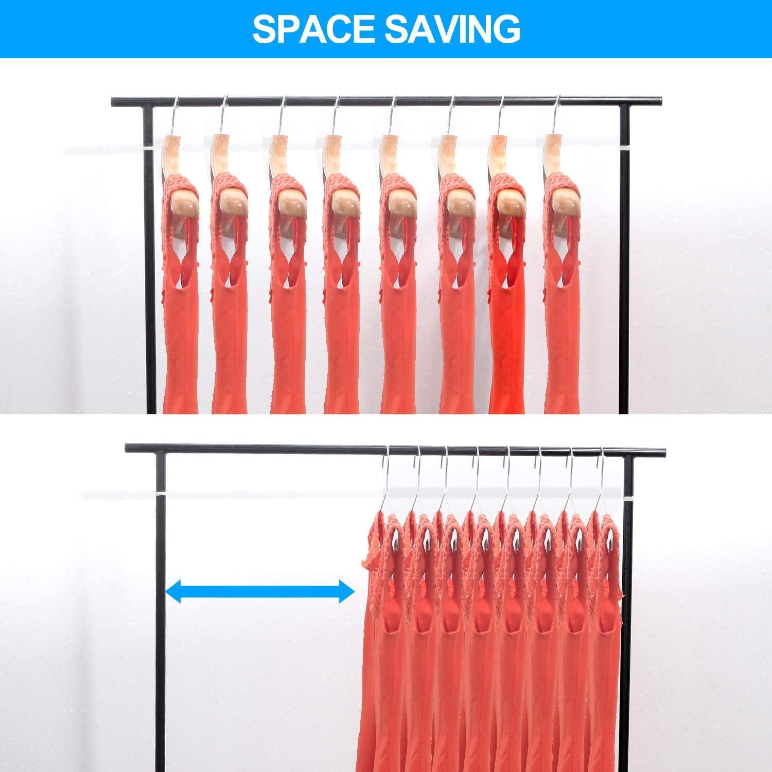 Hokku Designs Wire Hangers Coat Hangers Strong Heavy Duty Metal Hangers 16.5 Inch Ultra Thin Space Saving Clothes Hangers,(Sliver/50 Pack )